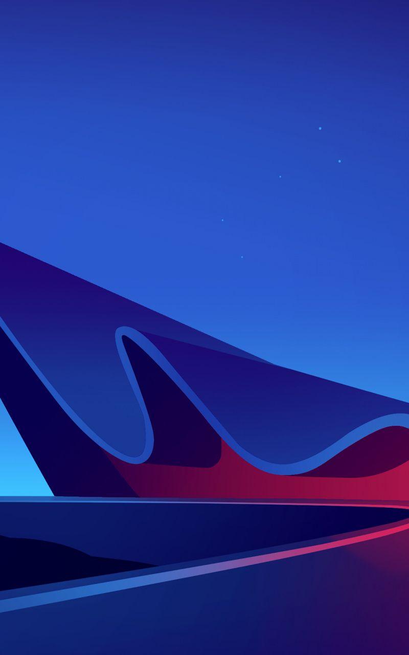 800x1280 Neon waves, architecture, spikes wallpaper. Architecture, Neon, Wallpaper