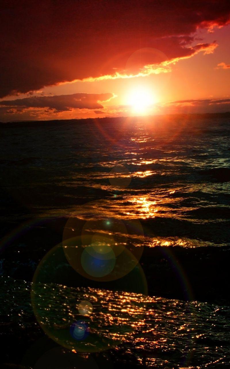 800x1280 Download Wallpaper 800x1280 Sea, Sunset, Night, Pretty, Waves