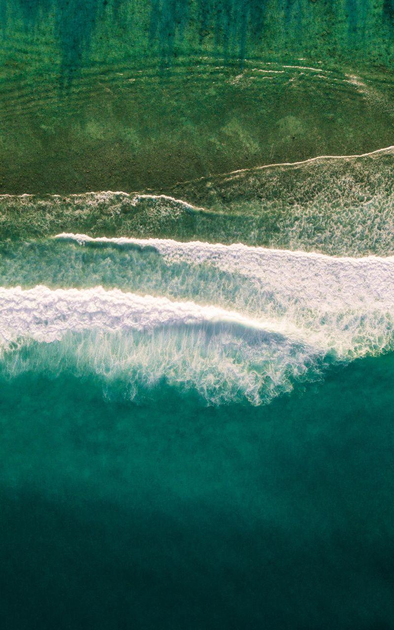 800x1280 Download Aerial Shot, Beach, Sea Waves Wallpaper, 800x Samsung Galaxy Note GT N Meizu MX 2
