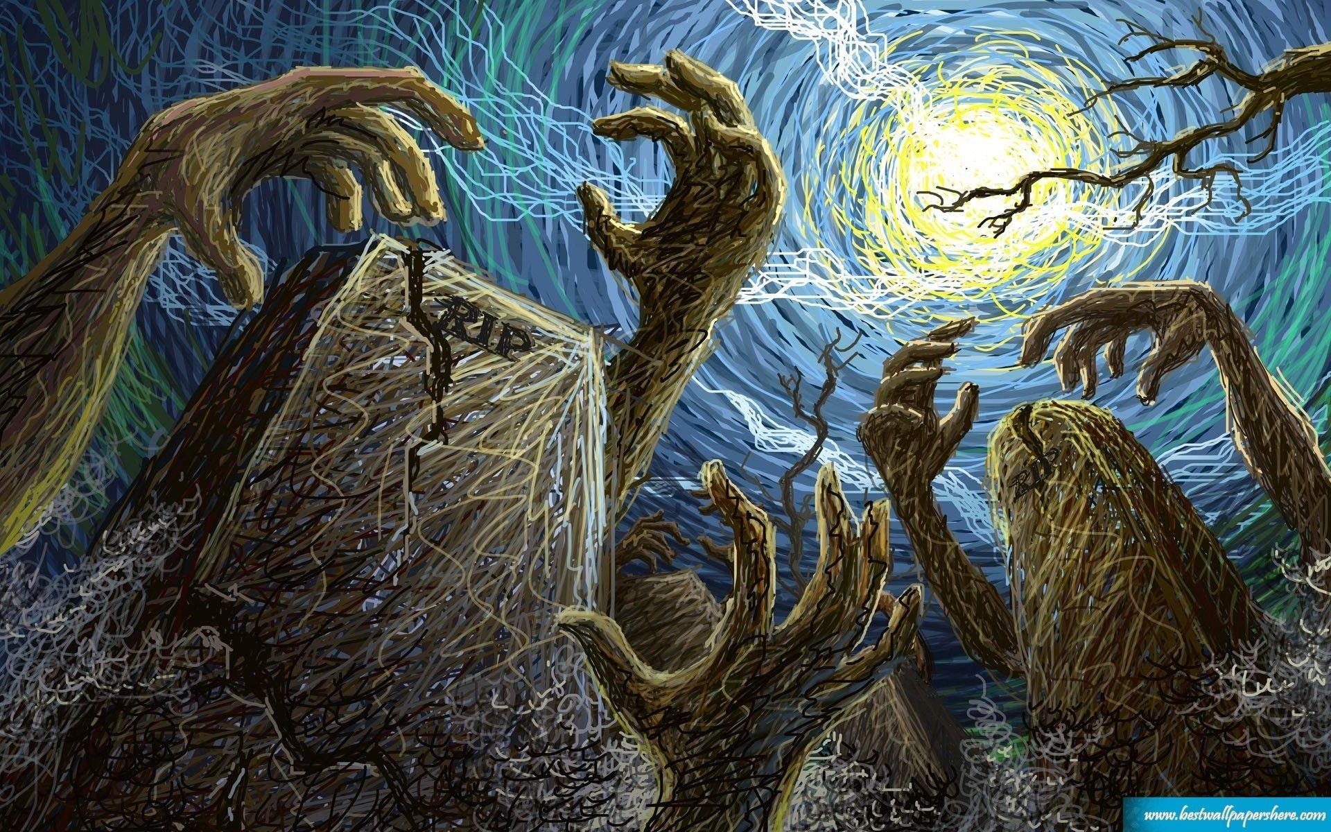 1920x1200 Scary Zombie Wallpaper