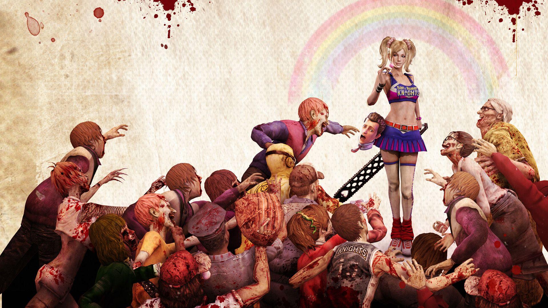 1920x1080 Lollipop Chainsaw Zombie Game HD wallpaper