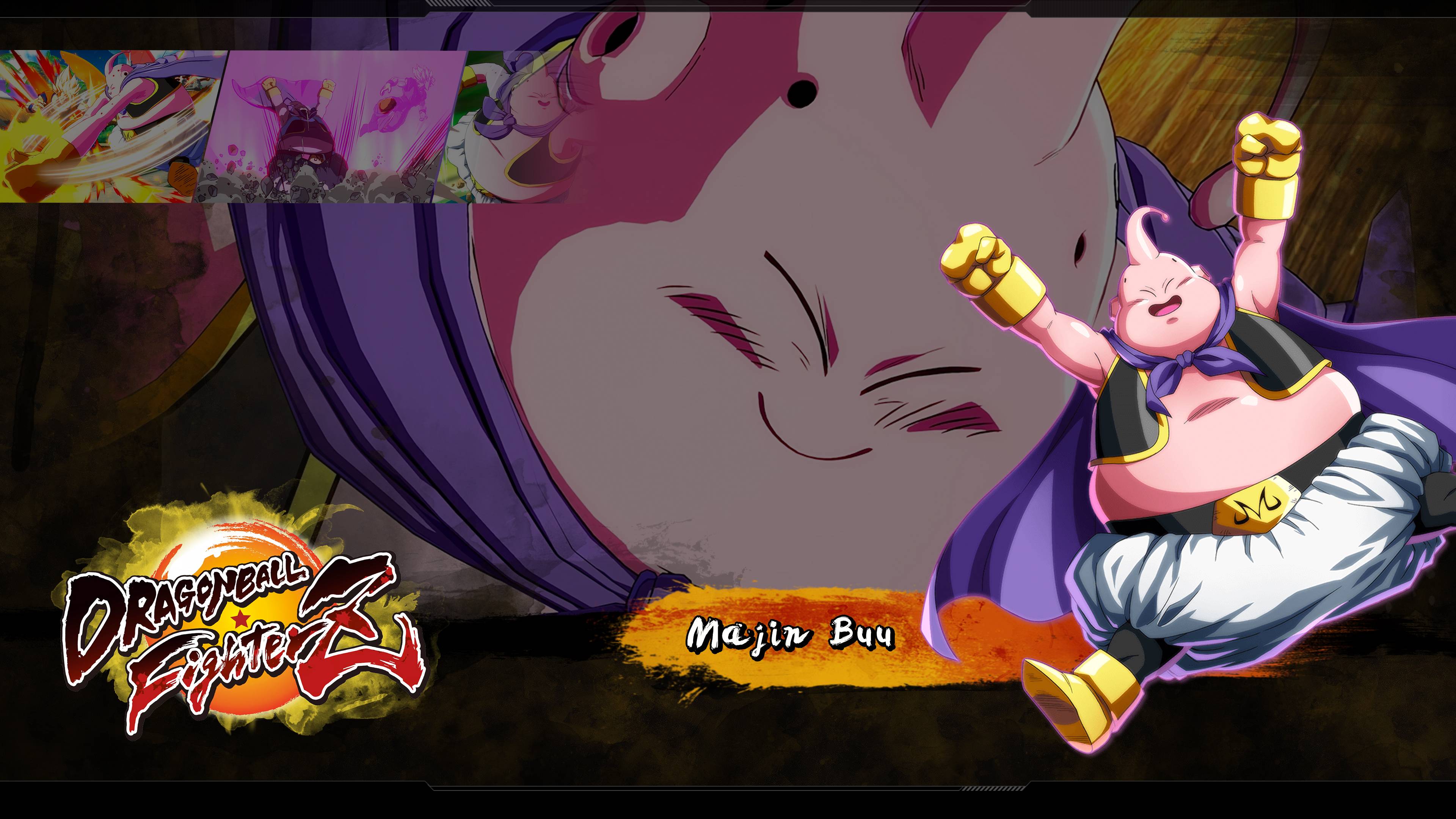 3840x2160 Dragon Ball FighterZ Majin Buu Wallpaper. Cat with Monocle