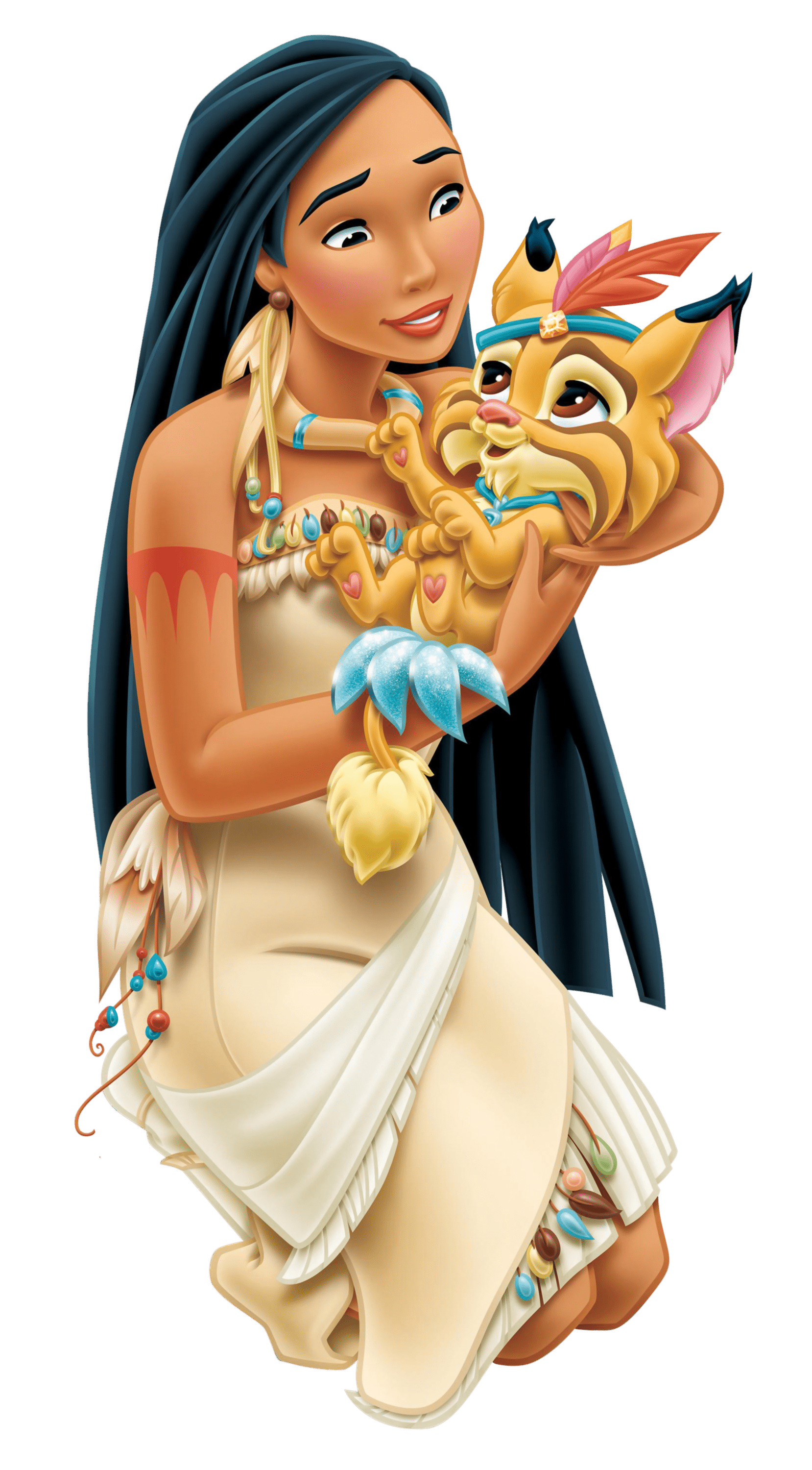 1658x3000 Disney Princess Pocahontas With Little Tiger Transparent PNG Clip Art Image Quality Image And Transparent PNG Free Clipart