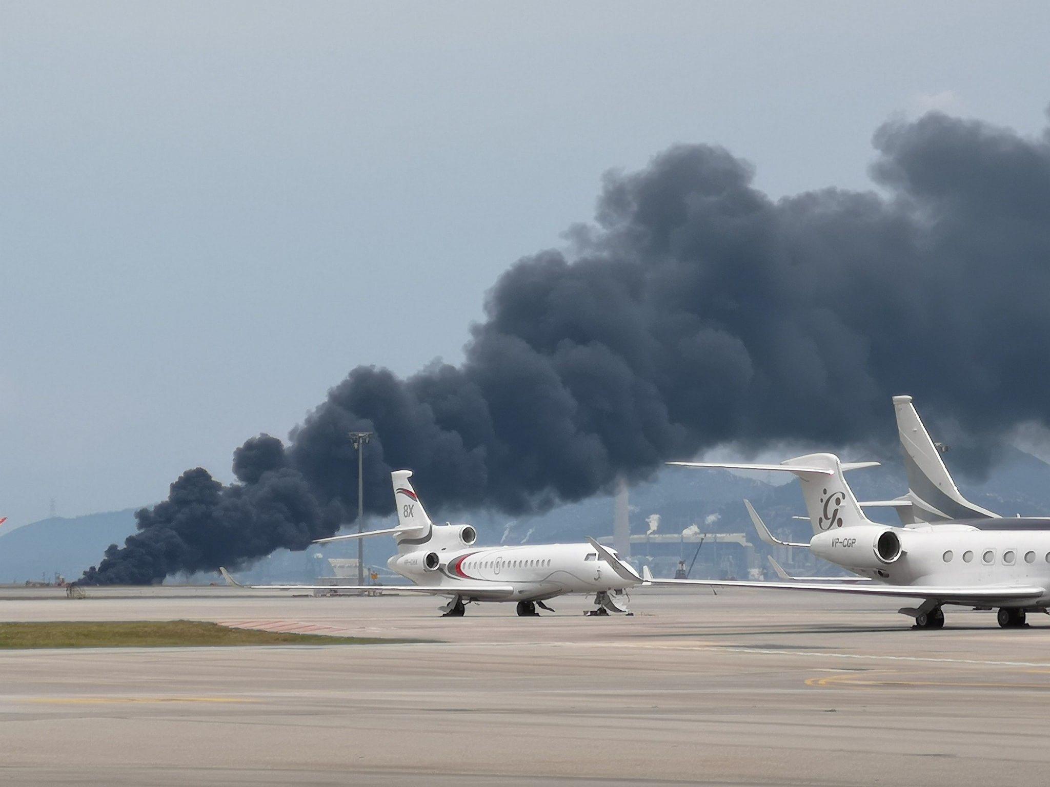 2048x1536 Smoke seen at Hong Kong International Airport third runway construction site. South China Morning Post