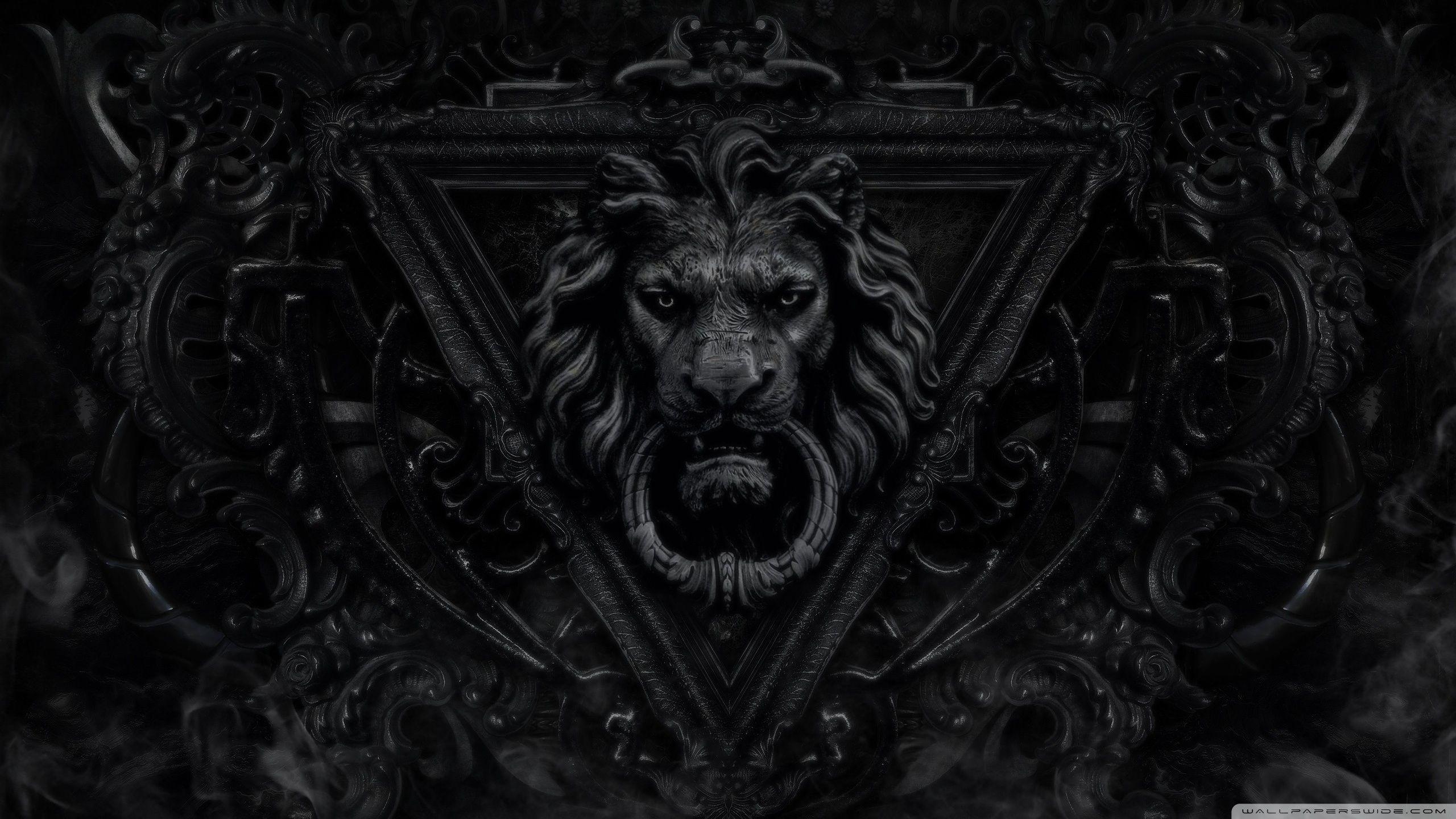 2560x1440 Dark Gothic Lion Ultra HD Desktop Background Wallpaper for 4K UHD