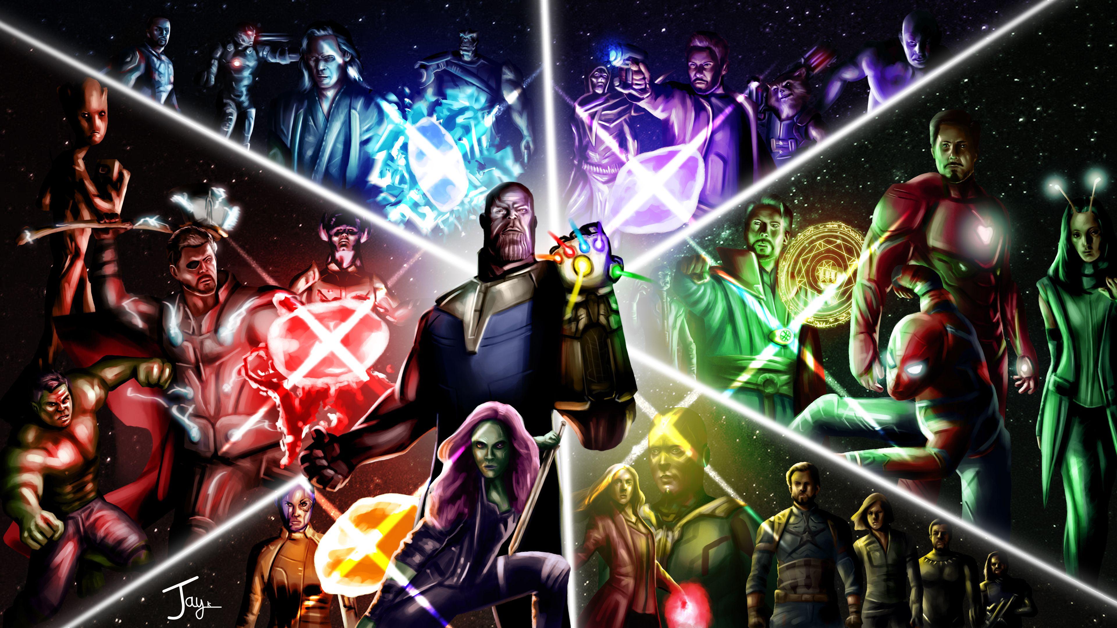 3840x2160 Wallpaper 4k Avengers Infinity War Poster Digital Painting 2018 Movies Wallpaper, 4k Wallpaper, 5k Wallpaper, Artist Wallpaper, Avengers Infinity War Wallpaper, Wallpaper, Hd Wallpaper, Movies Wallpaper