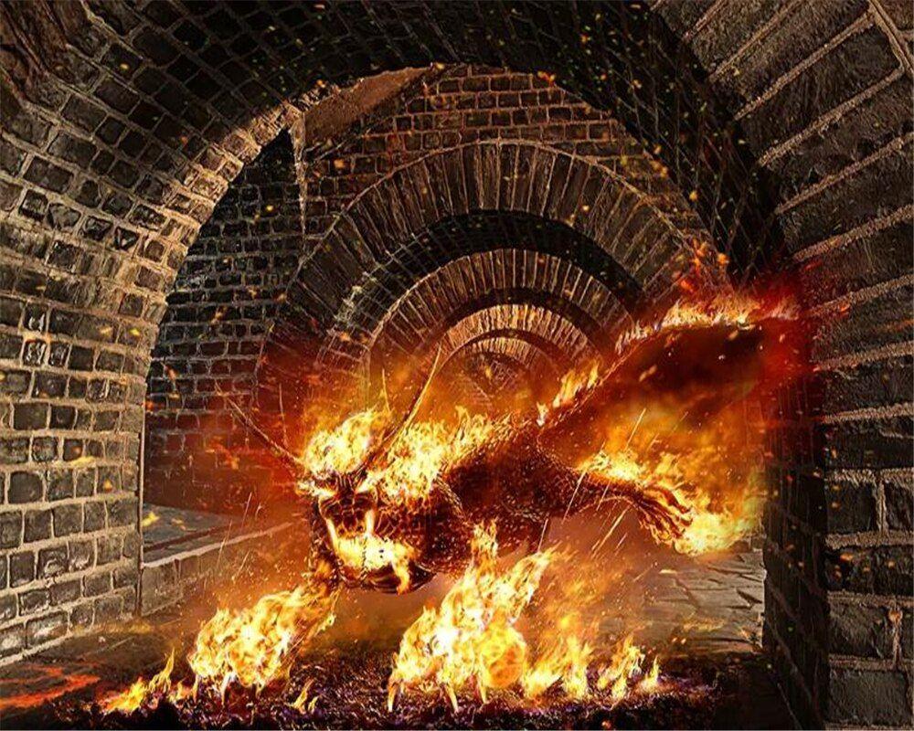 1000x800 beibehang Wallpaper wall 3 d photo wallpaper virtual flame castle background 3D wallpaper home decoration 3D wallpaper Mural 3D. Wallpaper