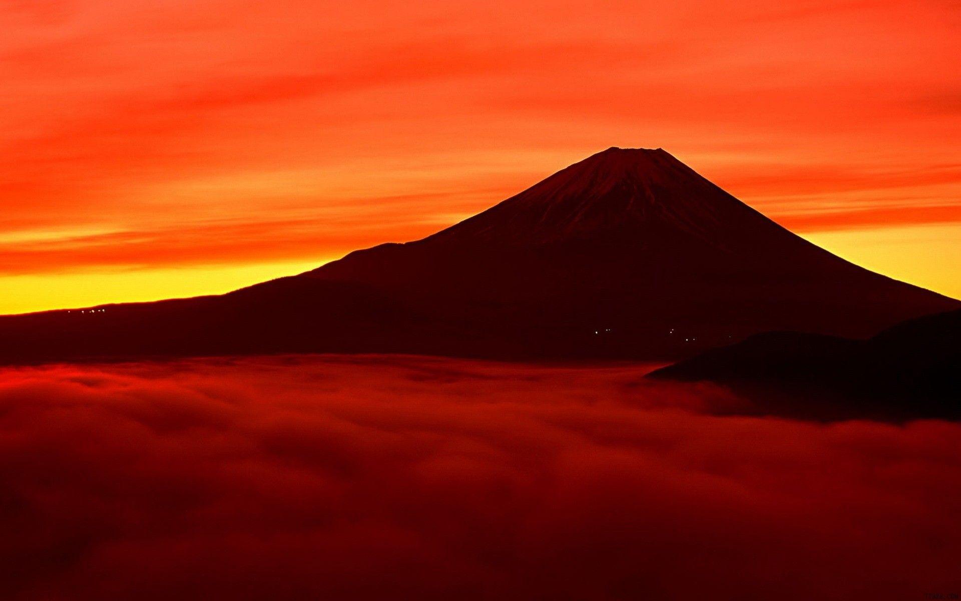 1920x1200 Mountains: Fiji Mountain Beauty Mount Japan Volcano HD Wallpaper