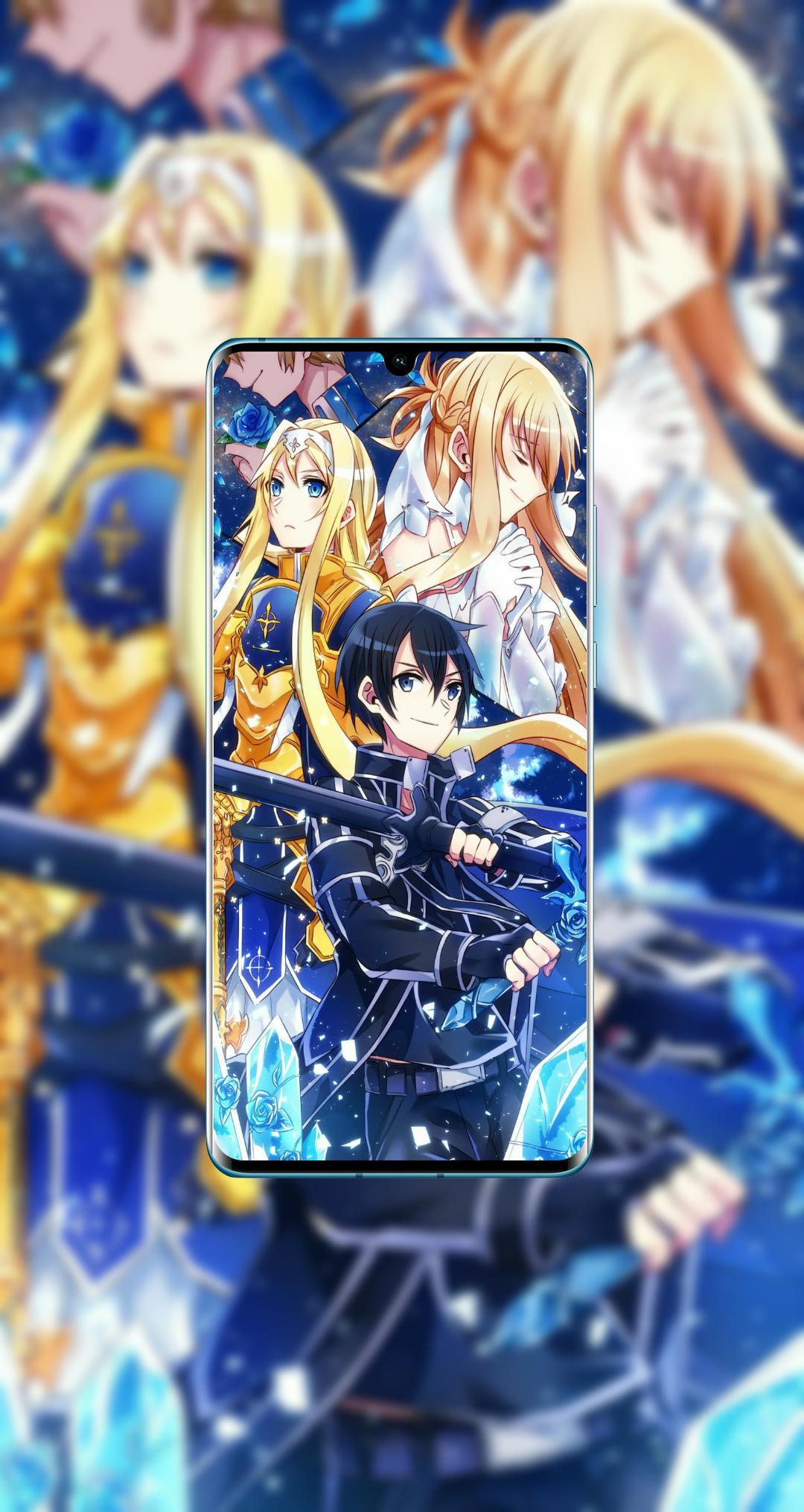 1080x2030 New 4K Wallpaper Asuna Love Kirito Anime Sword for Android