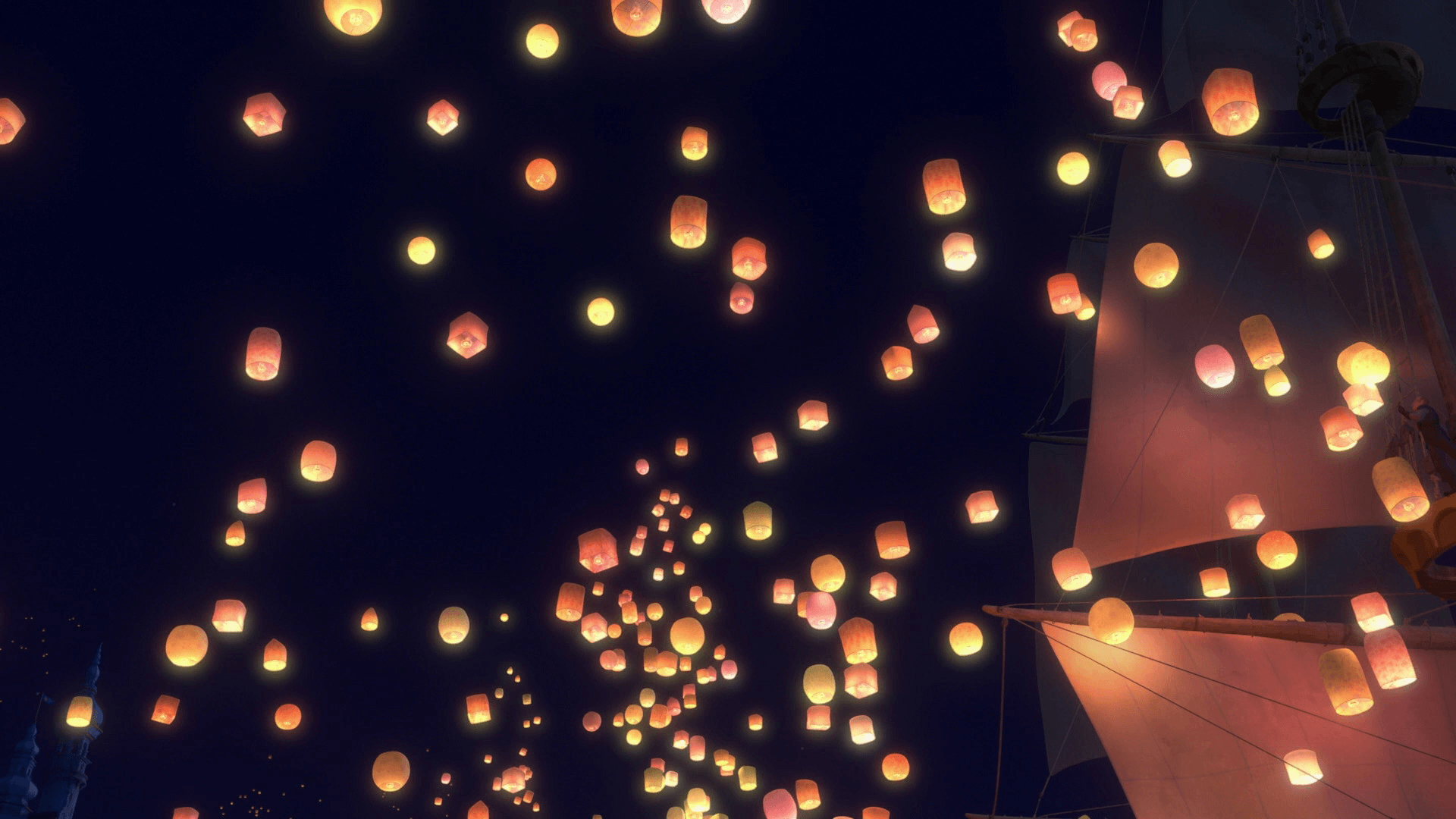 Disney Tangled Lanterns Wallpaper