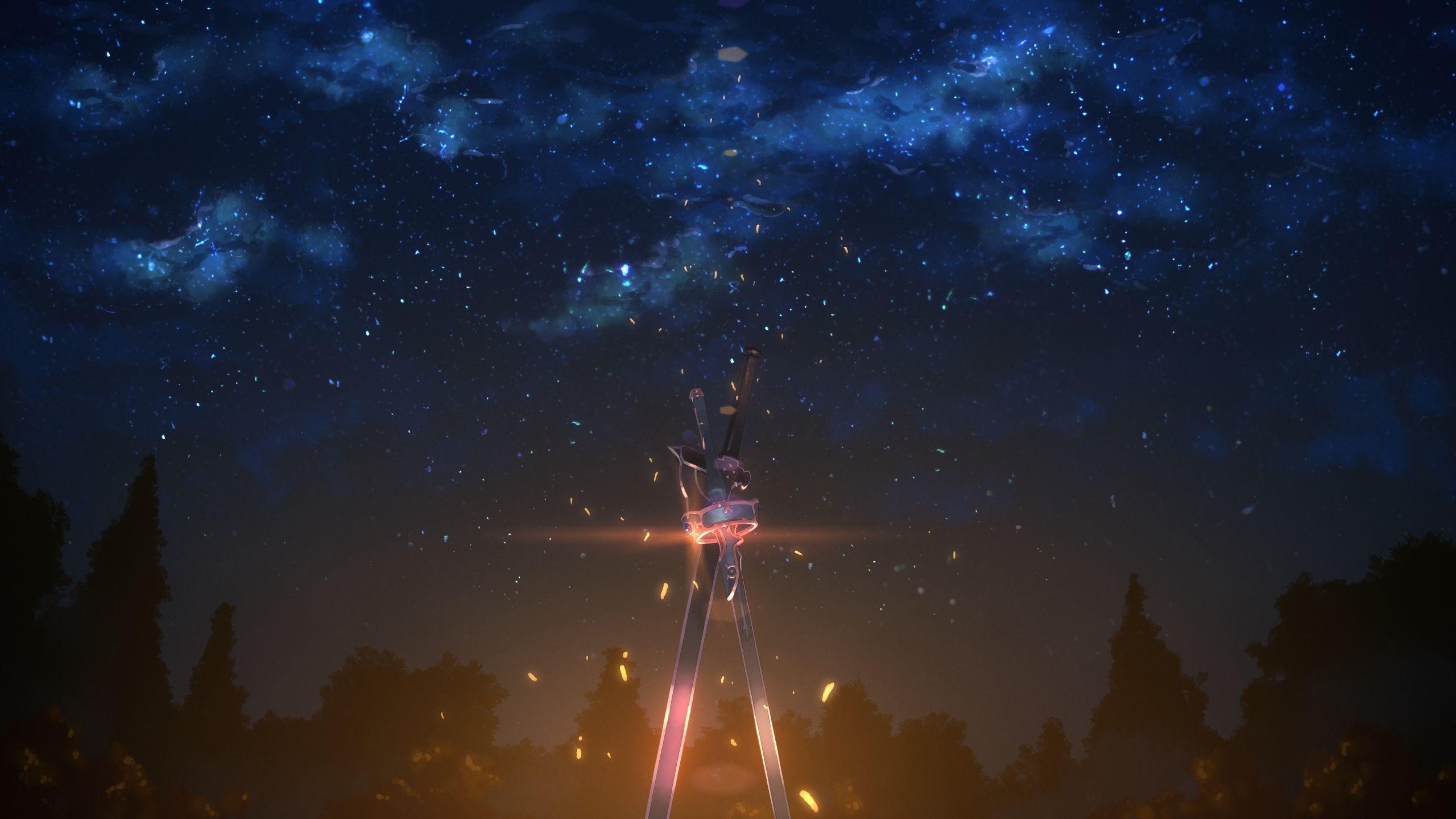 2560x1440 Kirito and Asuna's sword Wallpaper 4k Ultra HD