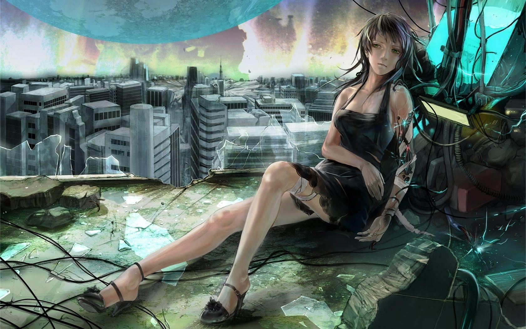 1680x1050 Android Mecha Anime Girl Wallpaperx1050