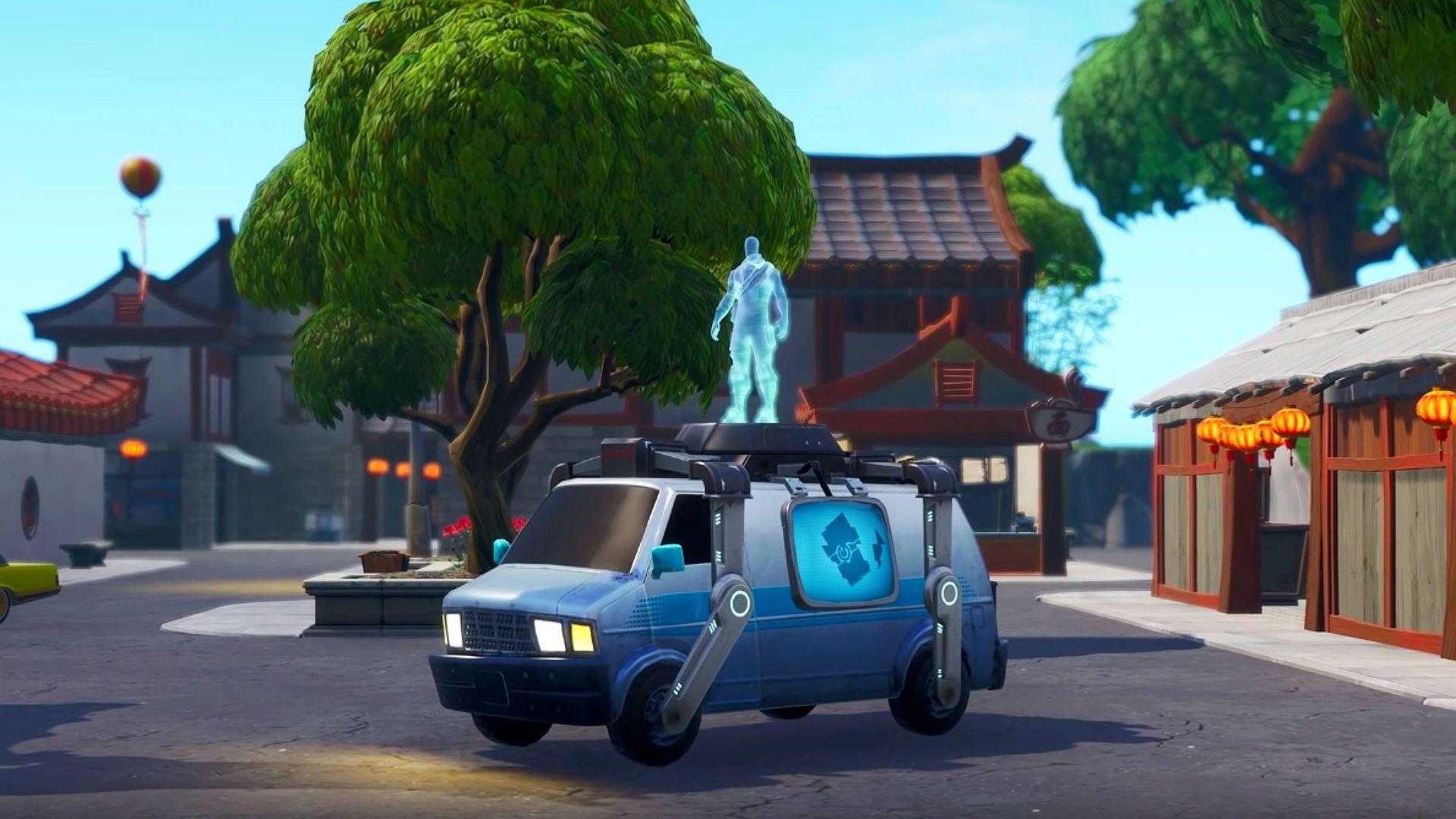 1920x1080 Fortnite Fortbyte 47: search between a Reboot Van, Pirate Camp, and a crashed Battlebus