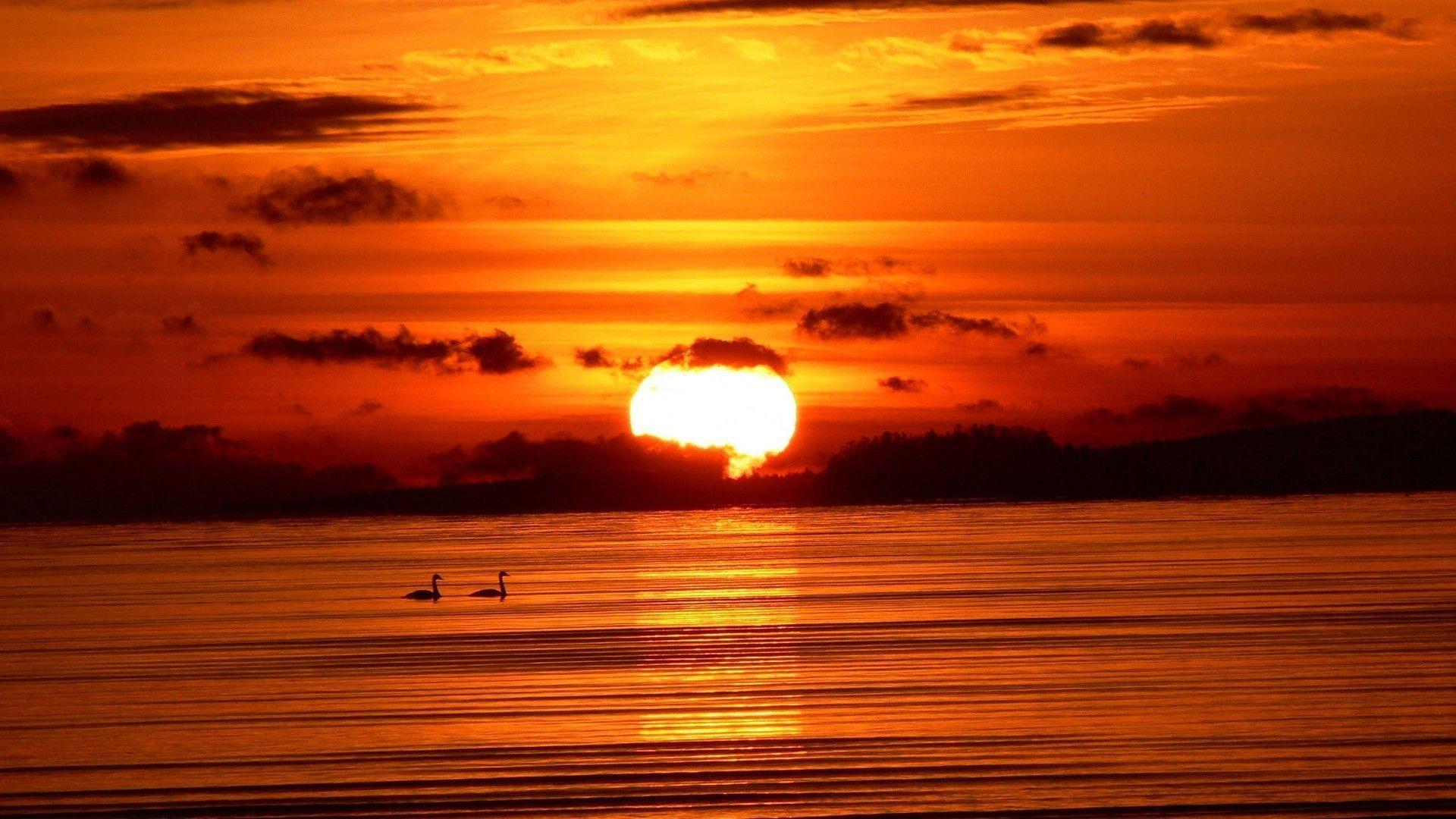 1920x1080 Sunset Beach Wallpaper
