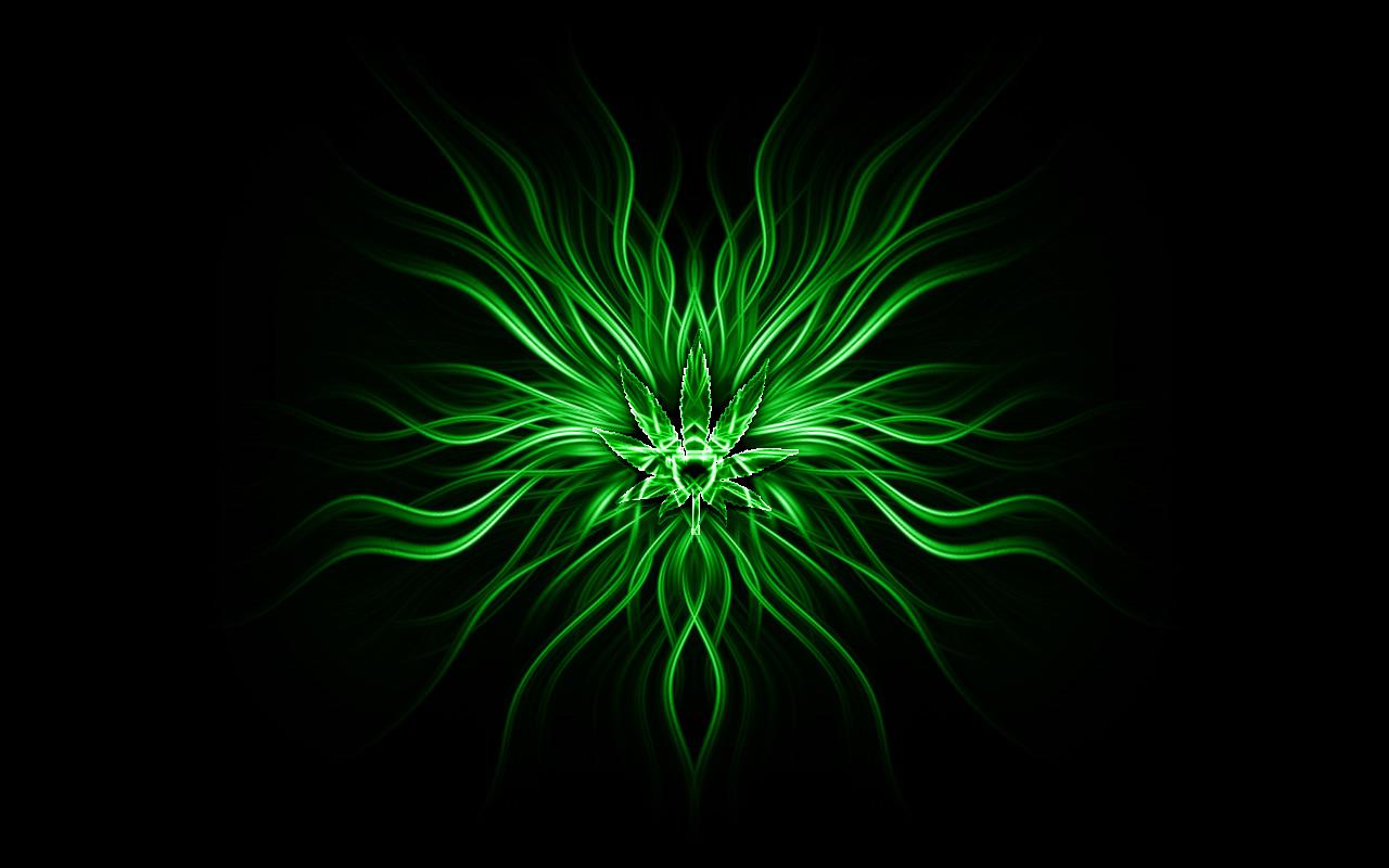 1280x800 Abstract Marijuana Weed Leaf HD