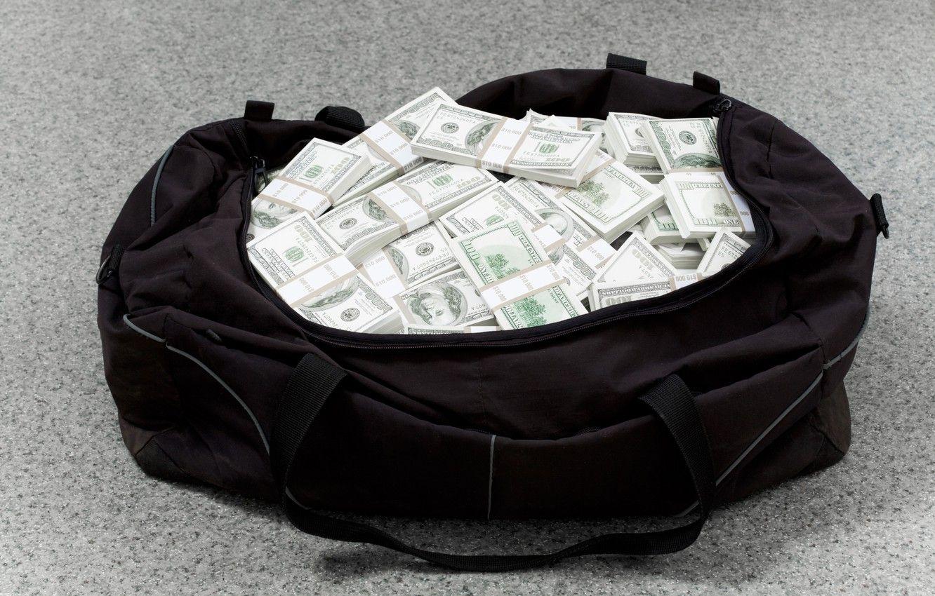 1332x850 Wallpaper money, dollars, bag, fortune image for desktop, section рендеринг