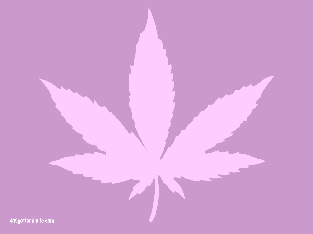 1024x768 Free marijuana desktop background wallpaper Pink Pot Leaf 1024x768