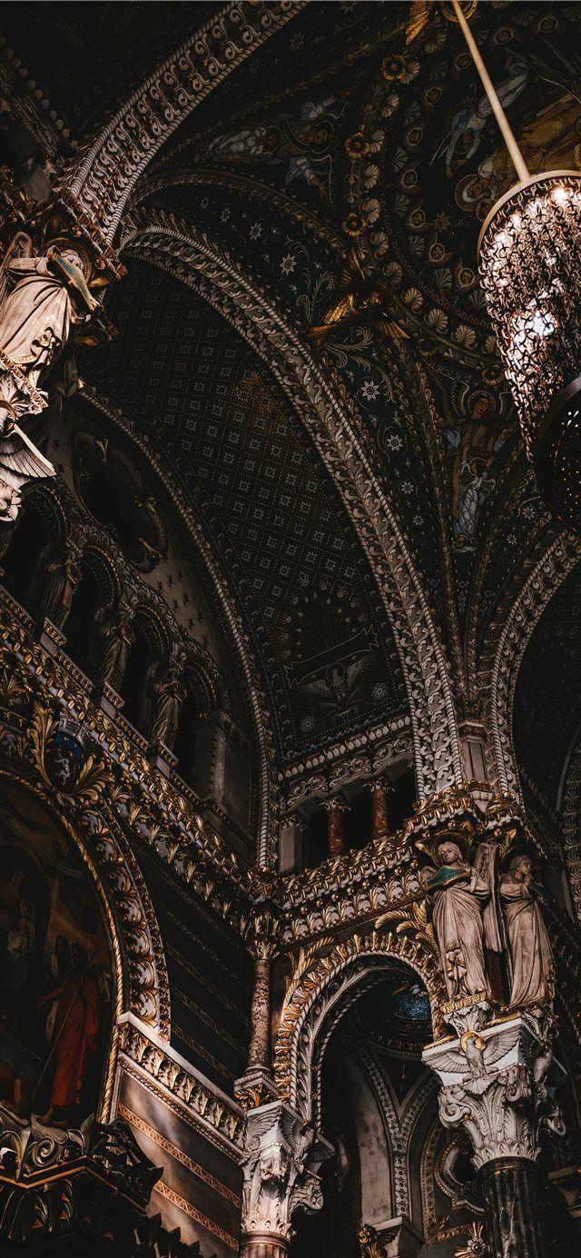 640x1385 chandelier inside building iPhone X Wallpaper Free Download