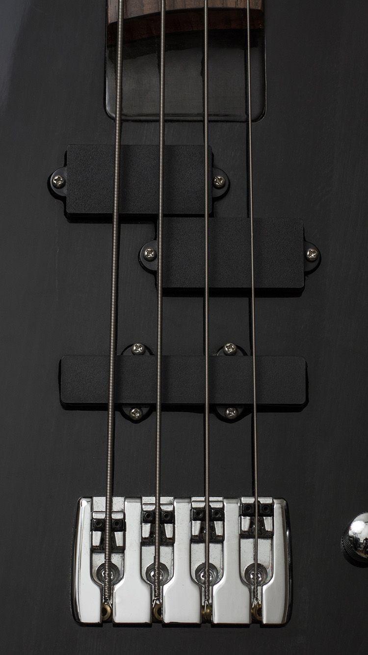 750x1334 Guitar Bass Electric Music Dark Black Illustration Art