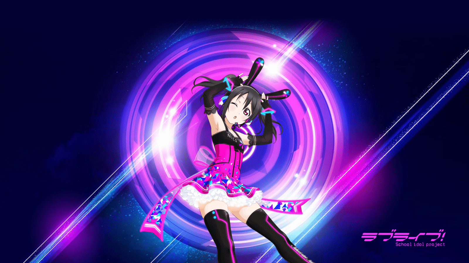 1600x900 illustration, Love Live, Yazawa Nico, performance, stage, computer wallpaper, musical theatre. Mocah.org HD Wallpaper