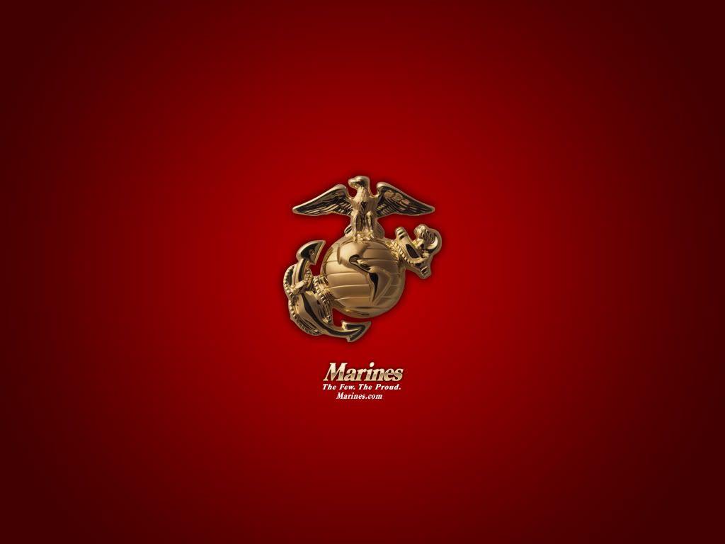 1024x768 Marine Logo Wallpaper