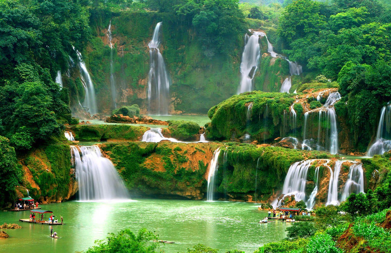 1650x1070 Asian Waterfall Wallpaper Mural