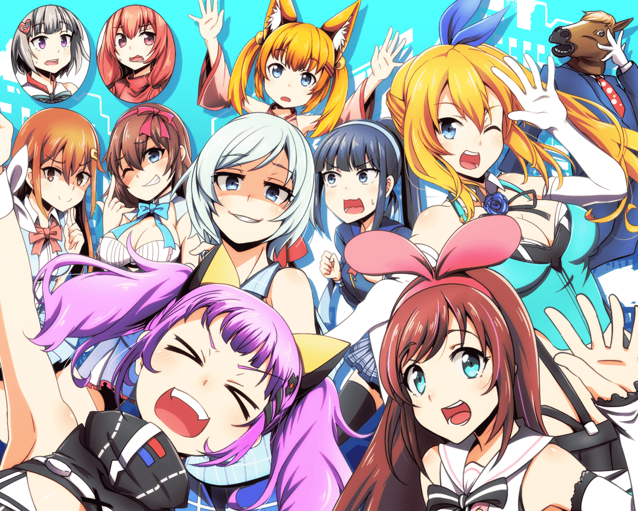 1280x1024 kizuna ai, kaguya luna, siro, mirai akari, mikoko, and 6 more (hololive and 9 more) drawn by tanashi_(mk2)