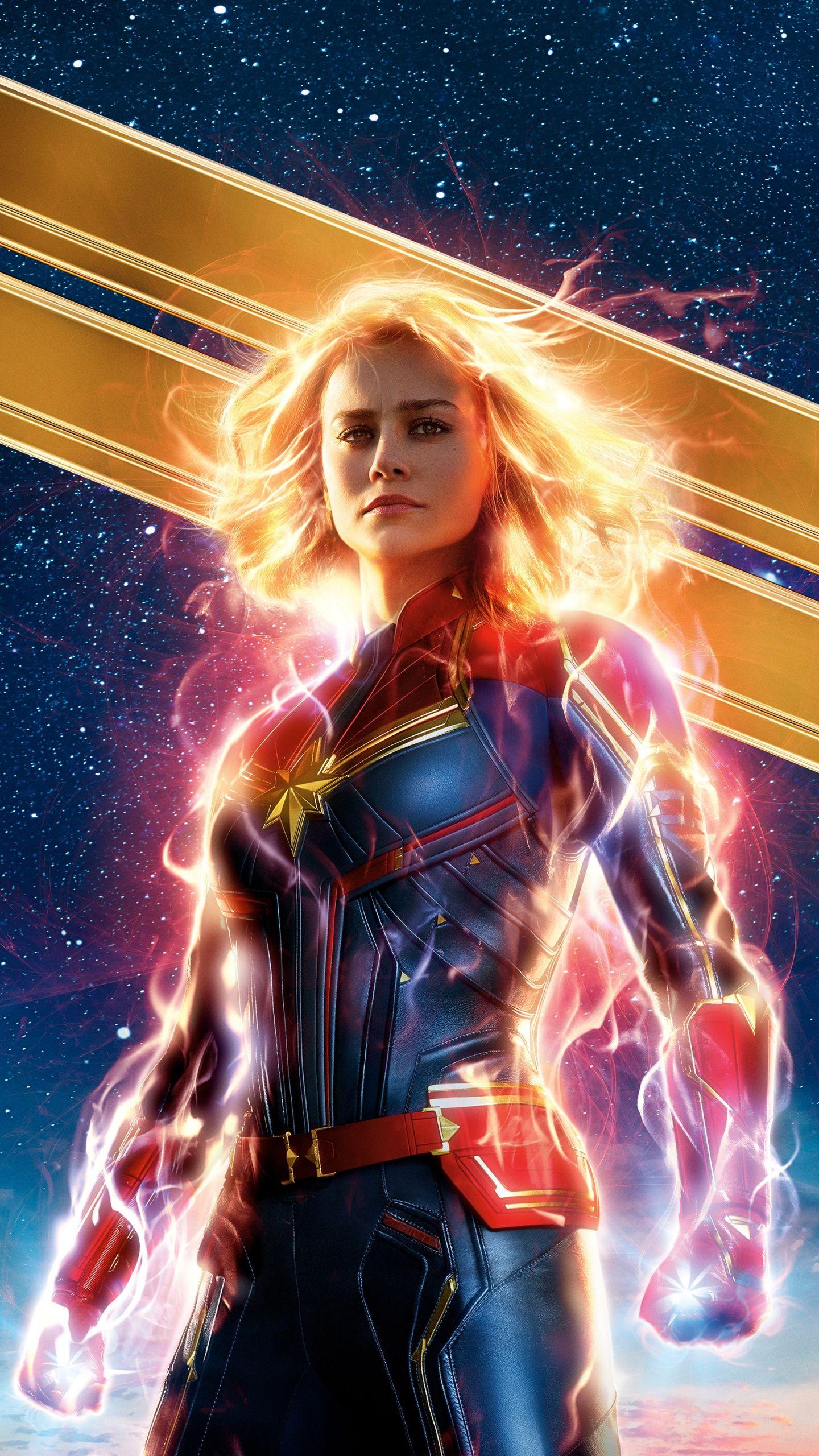 1440x2560 Download Captain Marvel, 2019 movie, celebrity, blonde wallpaper, 1440x QHD Samsung Galaxy S S Edge, Note, LG G4
