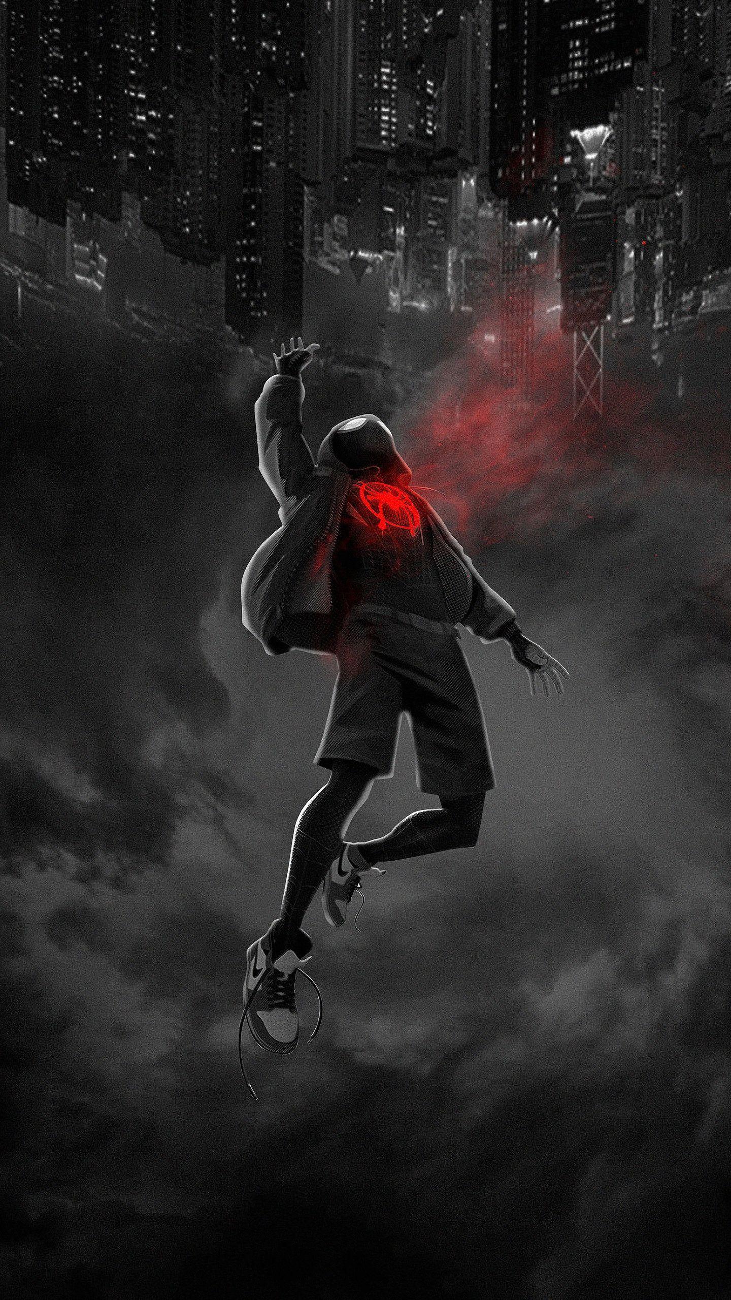 1440x2560 Monochrome Spider HD Wallpaper (1440x2560). Spiderman art, Superhero wallpaper, Spiderman artwork
