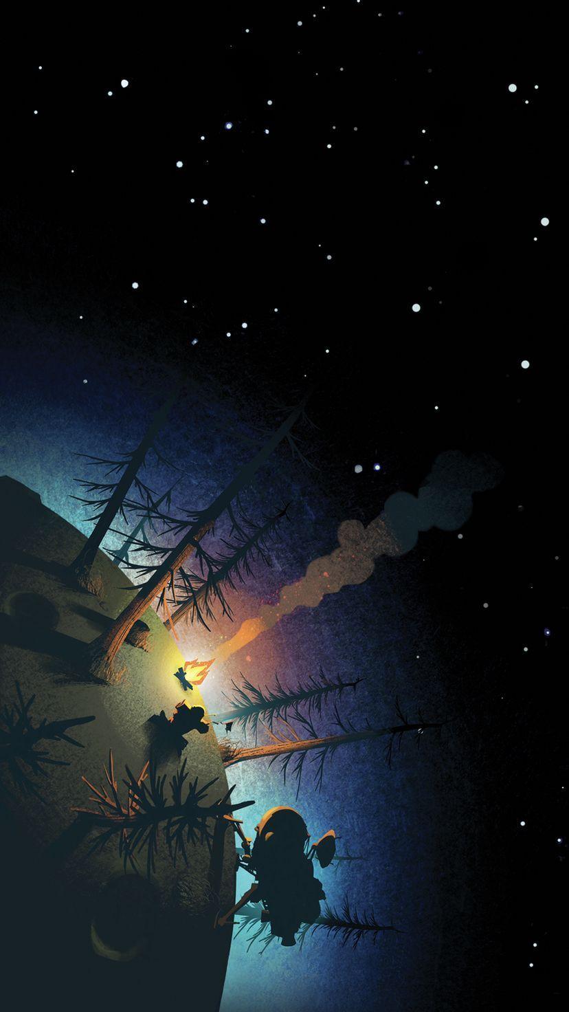 828x1472 Space camping with Outer Wilds. Camping wallpaper, Space art, Art wallpaper
