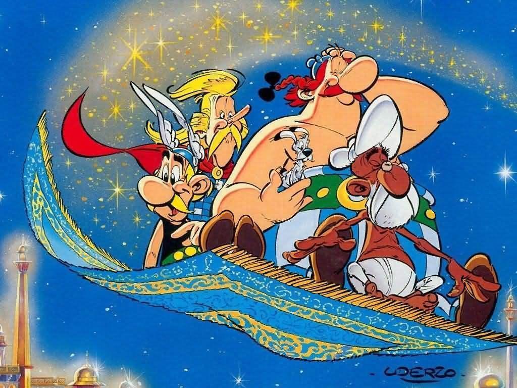 1024x768 Cartoons Wallpaper : Asterix and Obelix Carpet. Cartoon wallpaper, Cartoon, Cartoon photo