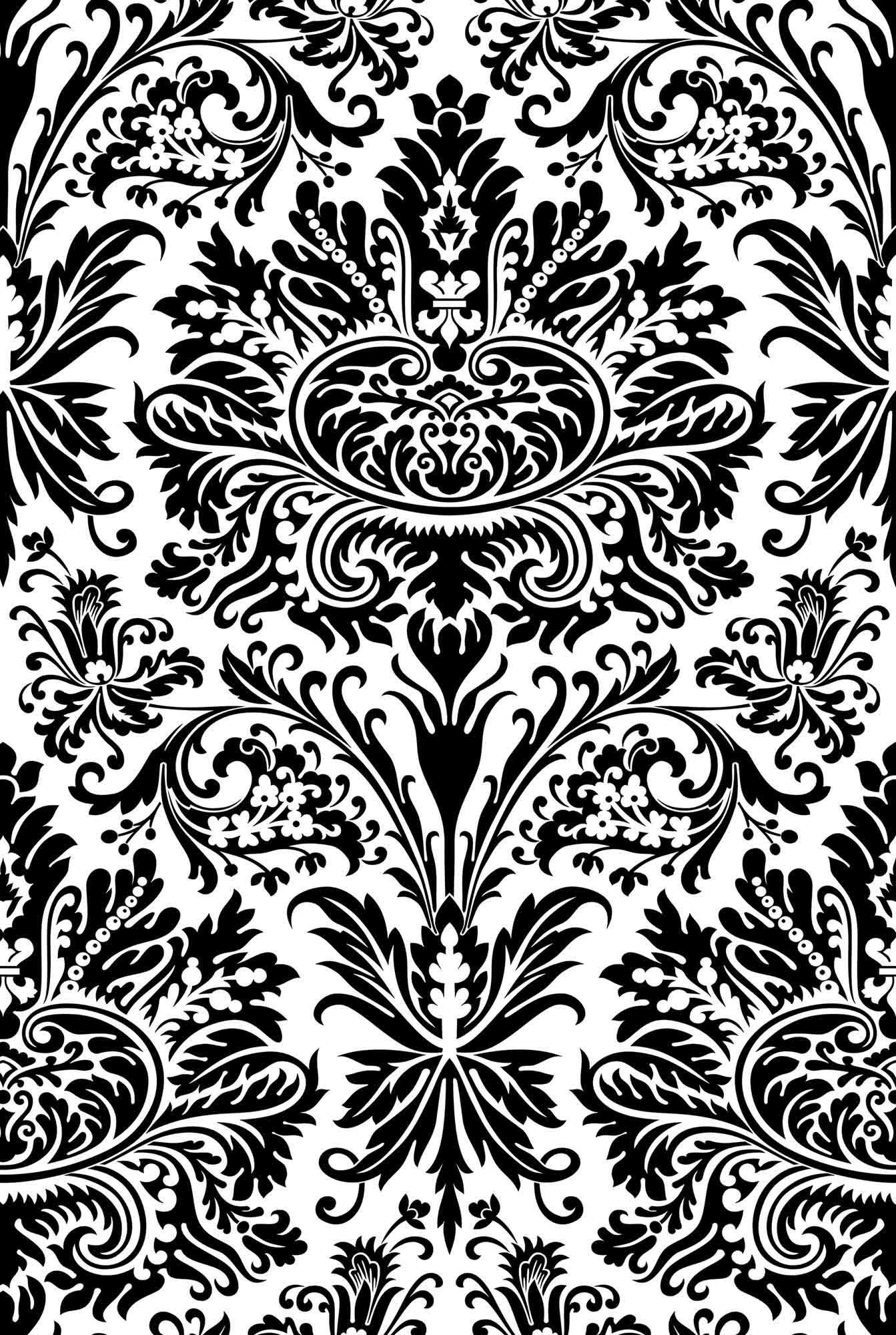 Black and White Damask Wallpapers - Top Free Black and White Damask ...