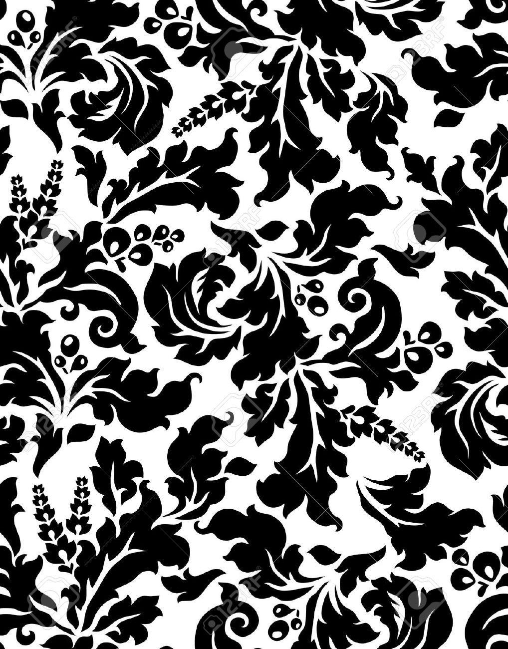 Black and White Damask Wallpapers Top Free Black and White Damask Backgrounds WallpaperAccess
