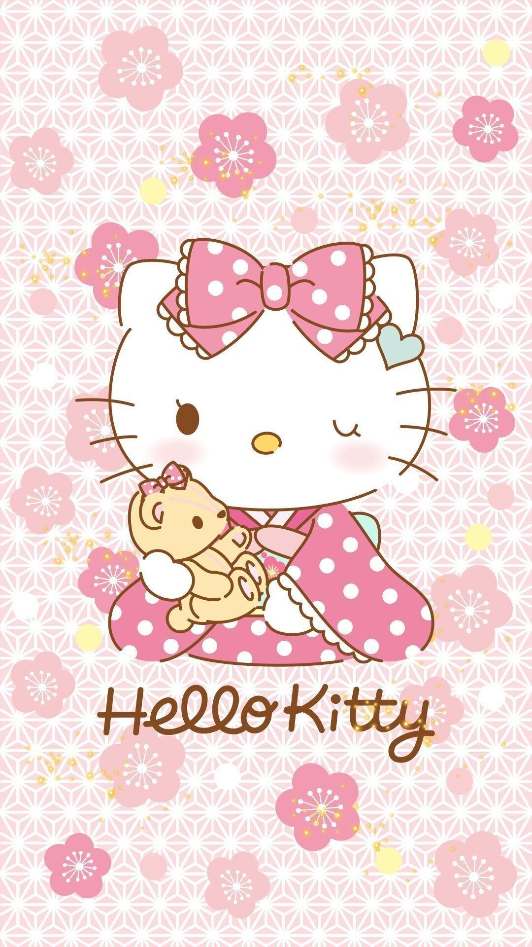 Nếu bạn yêu thích màu hồng và Hello Kitty, bộ sưu tập hình nền này chắc chắn sẽ khiến bạn cảm thấy hạnh phúc. Những hình nền này làm tôn lên sự đáng yêu và dễ thương của chú mèo Hello Kitty trên chiếc iPhone của bạn.