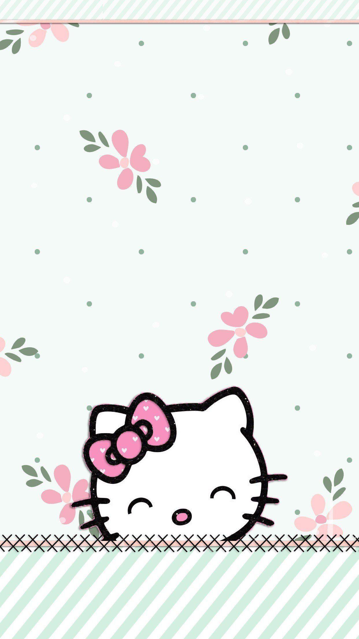 1242x2208 Hồng Hình Nền Hello Kitty iPhone