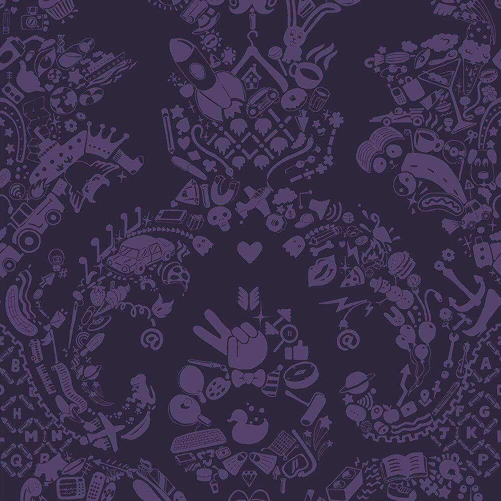 1000x1000 Choose Eye Catching Purple Wallpaper For Lavish Look