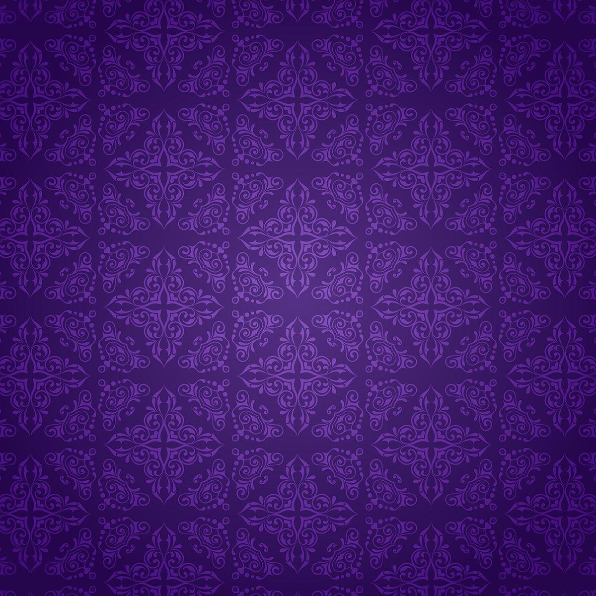1200x1200 Purple damask pattern background Free Vectors, Clipart Graphics & Vector Art