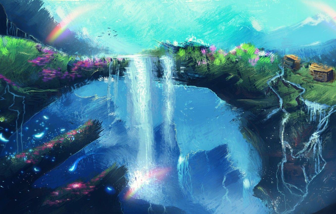 Rainbow Waterfall Wallpapers - Top Free Rainbow Waterfall Backgrounds ...