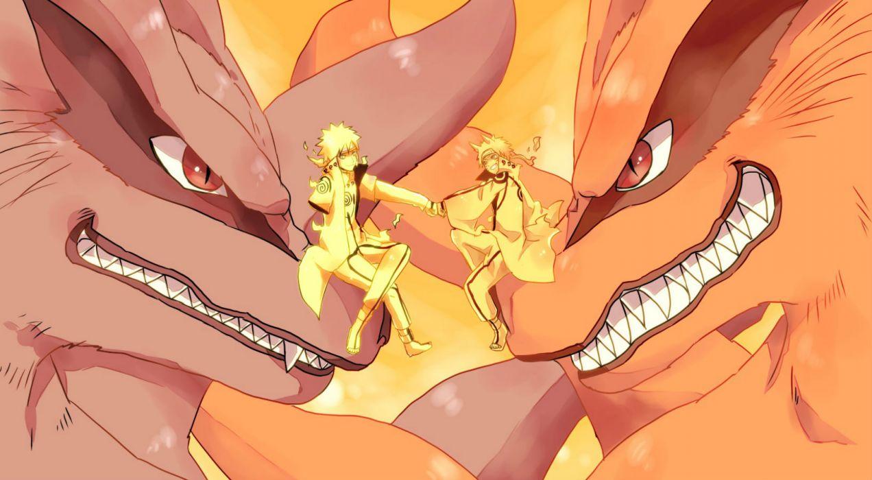 1272x700 Naruto fang kurama (naruto) male multiple tails namikaze minato naruto naruto shippuden o96ap red eyes uzumaki naruto wallpaperx900
