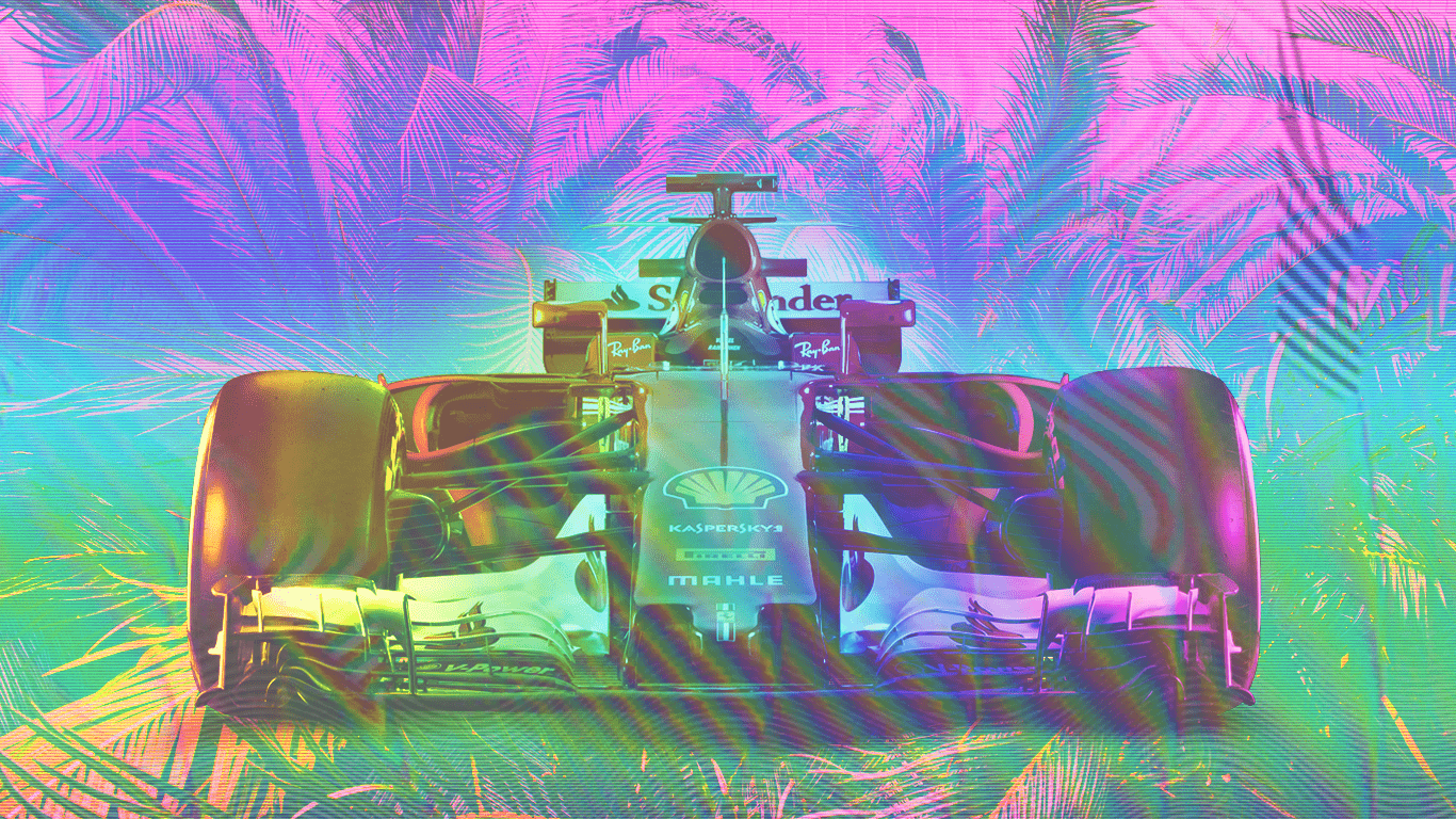 1366x768 Vaporware formula one Ferrari wallpaper