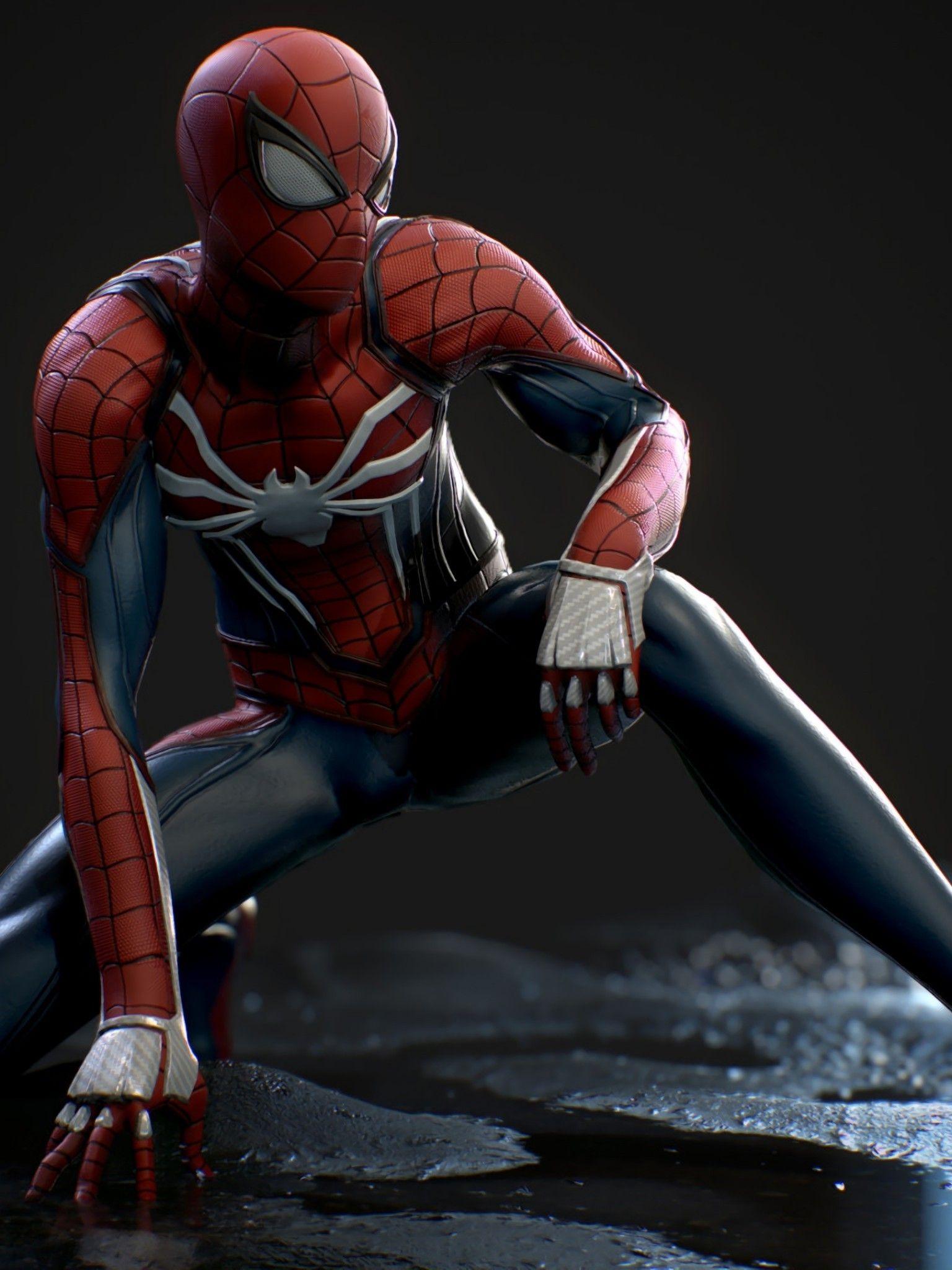 1536x2048 Download 1536x2048 Spider Man, 3D Model Wallpaper For Apple IPad Mini, Apple IPad 4