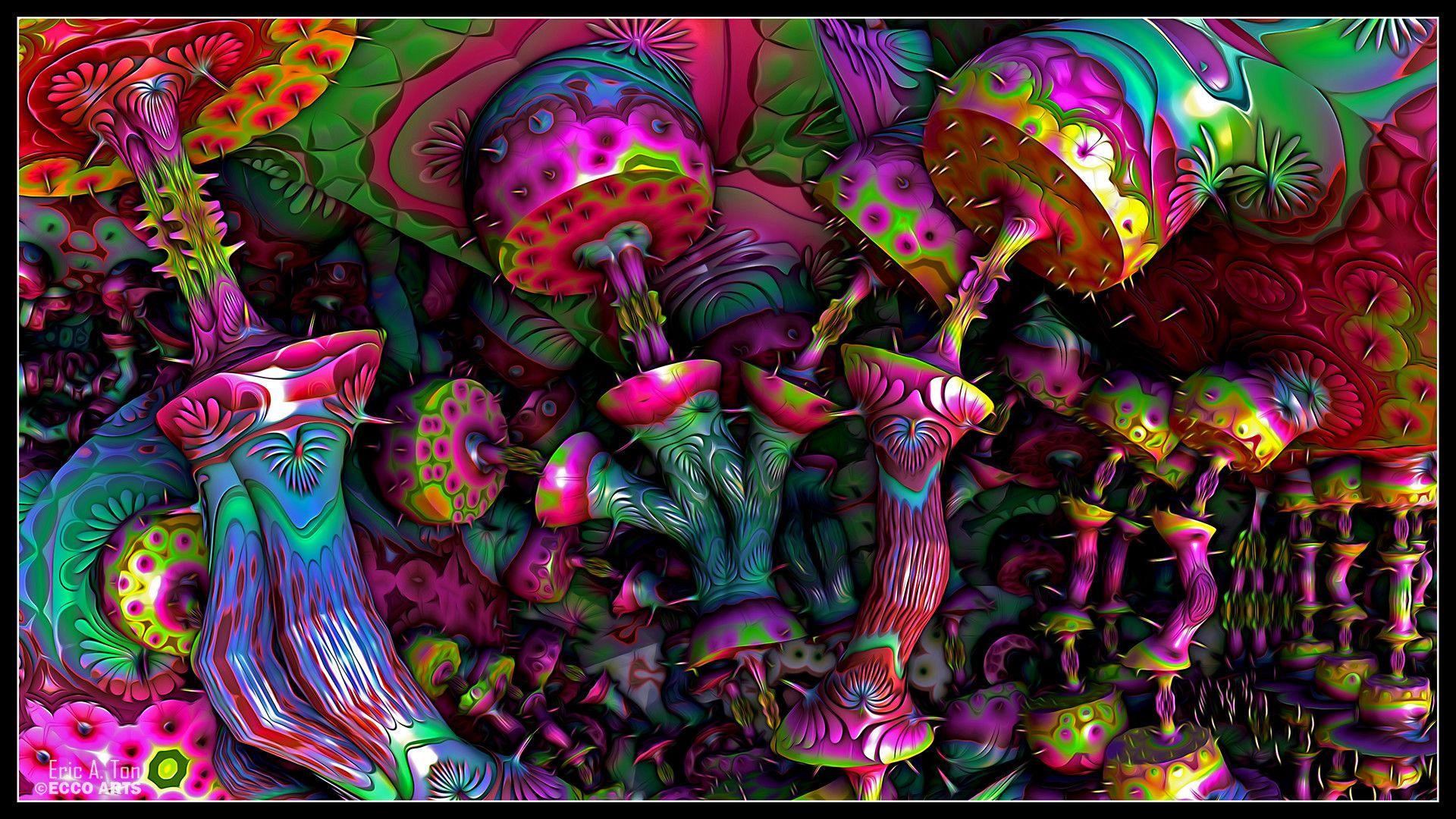 1920x1080 Trippy Mushroom hình nền