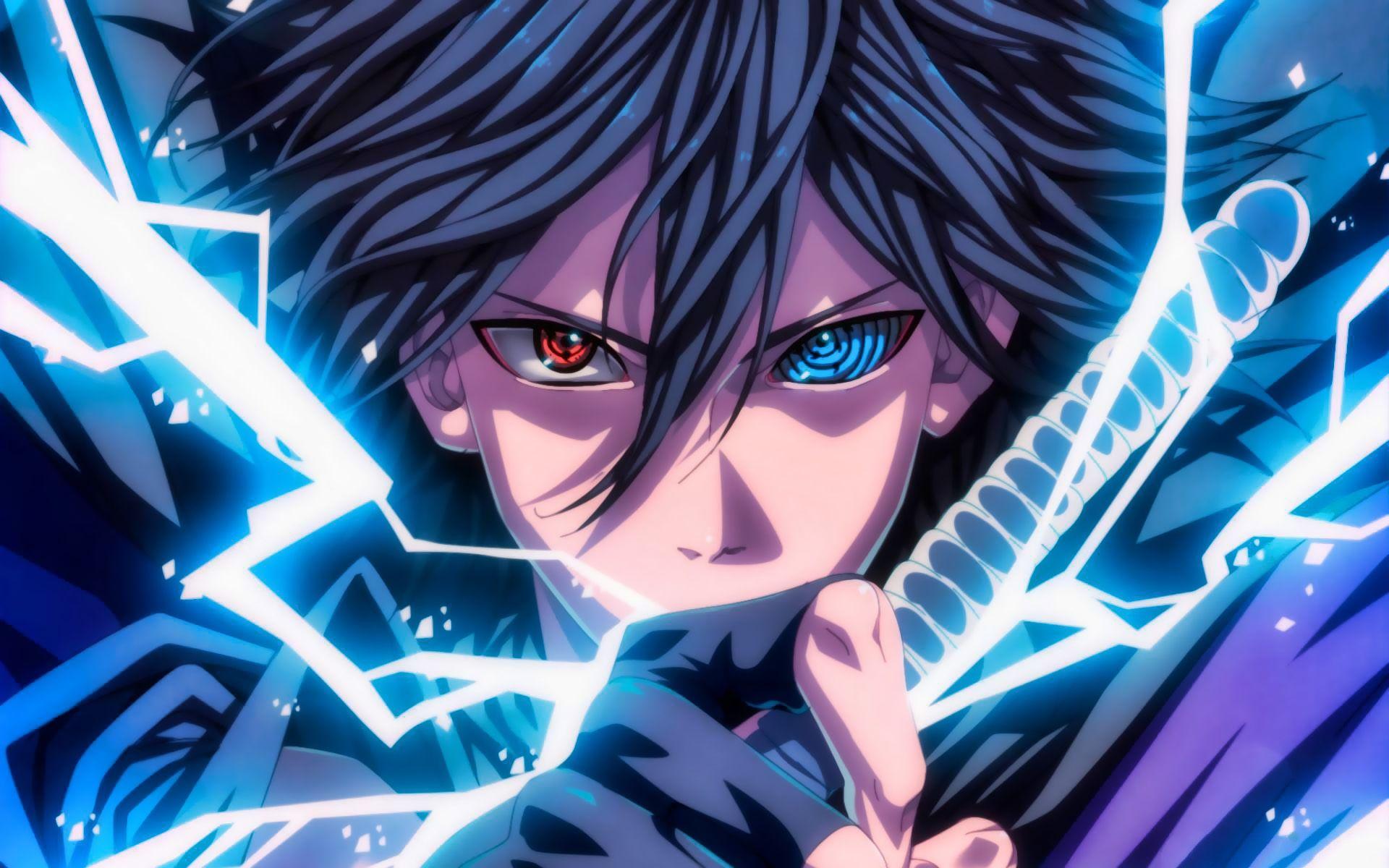 1920x1200 Download wallpaper Sasuke Uchiha, blue fire, Uchiha clan, heterochromia, Sasuke Uchiha with sword, manga, Naruto, Uchiha Sasuke for desktop with resolution 1920x1200. High Quality HD picture wallpaper