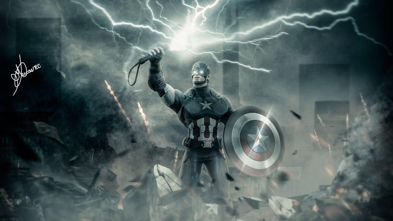 1366x768 Captain America Thor Hammer 1366x768 Resolution HD 4k Wallpaper, Image, Background, Photo and Picture