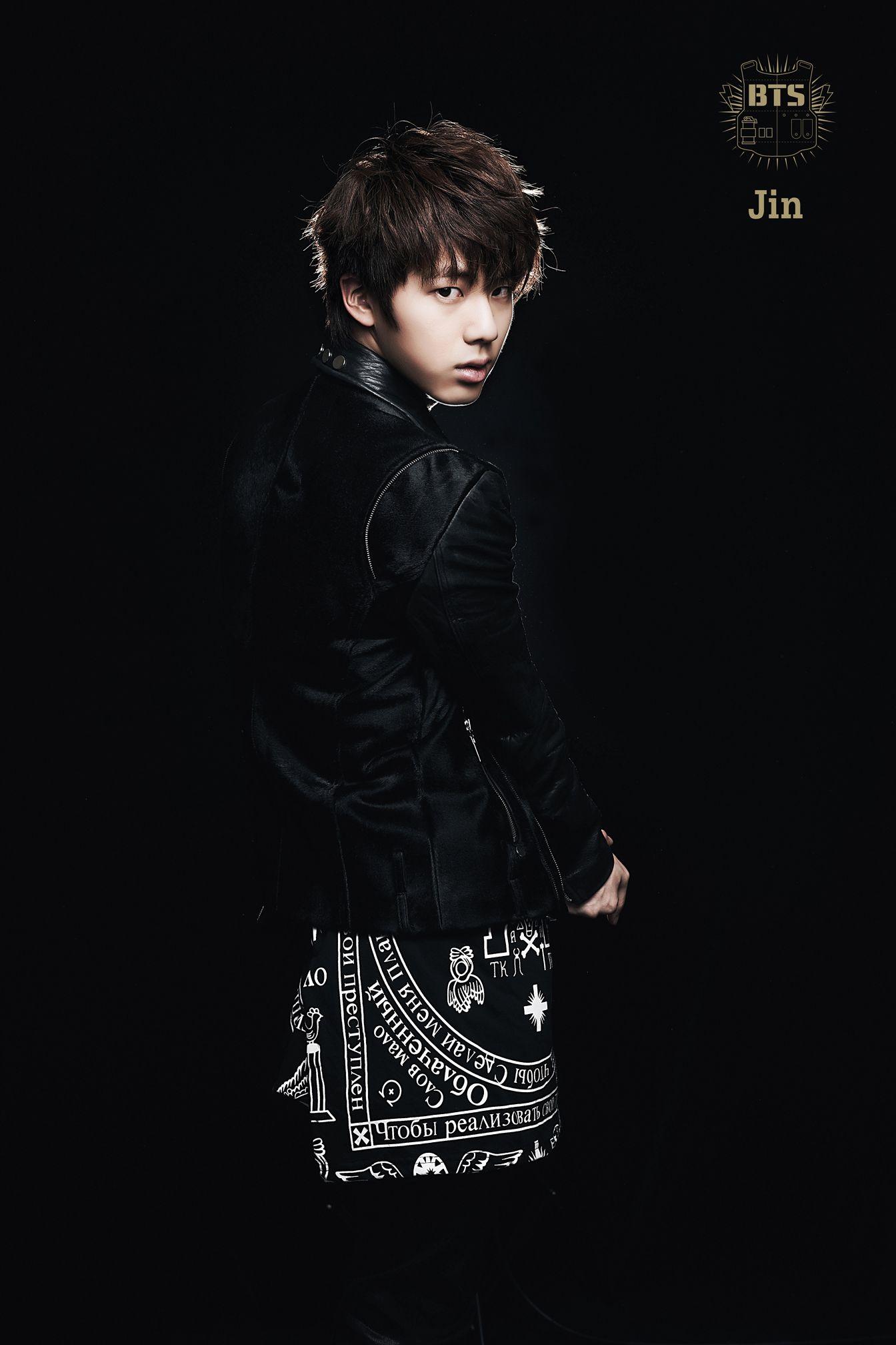 1344x2016 Bts Jin Black Wallpaper
