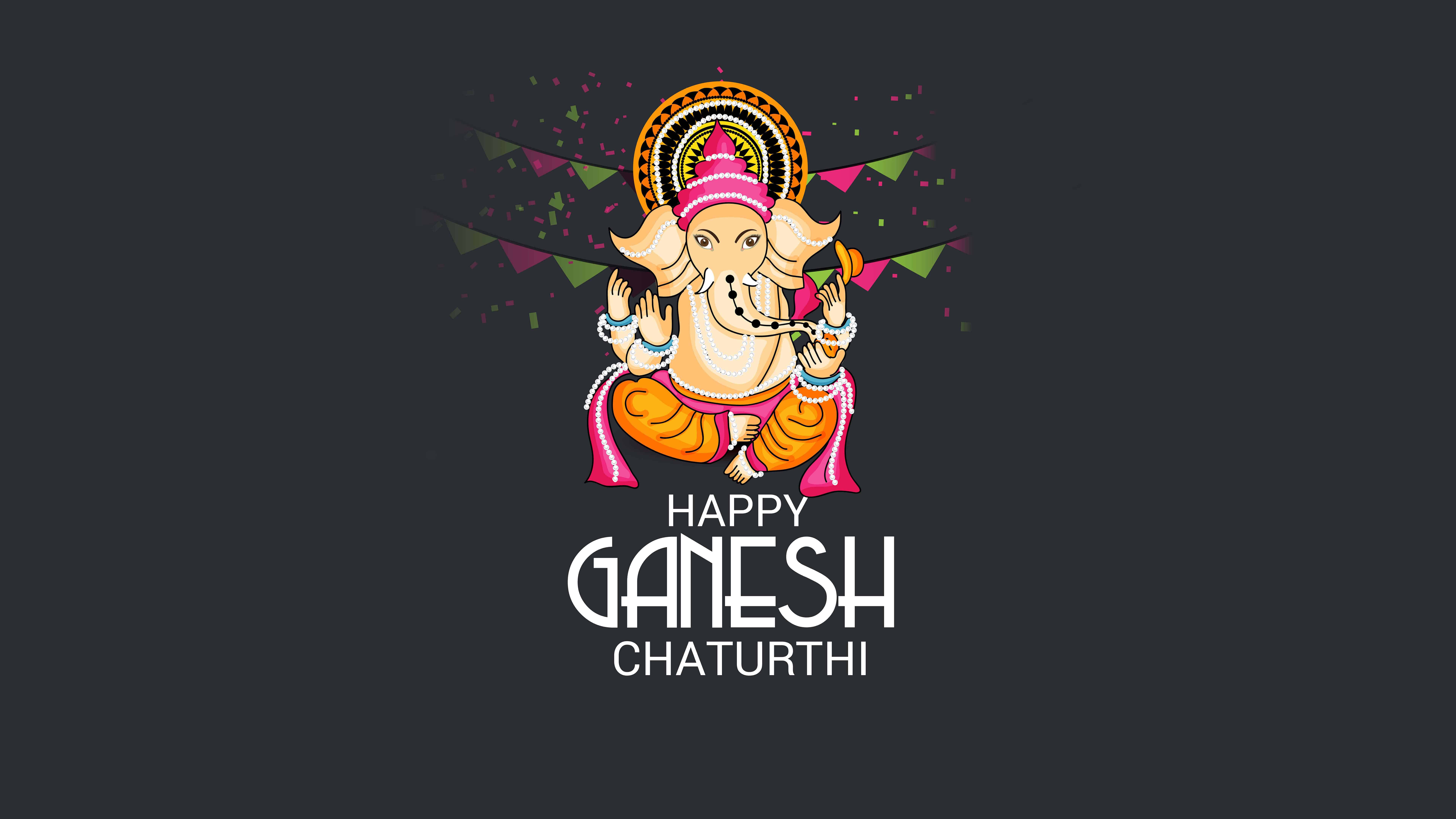 7680x4320 Hình nền Happy Ganesh Chaturthi UHD 8K