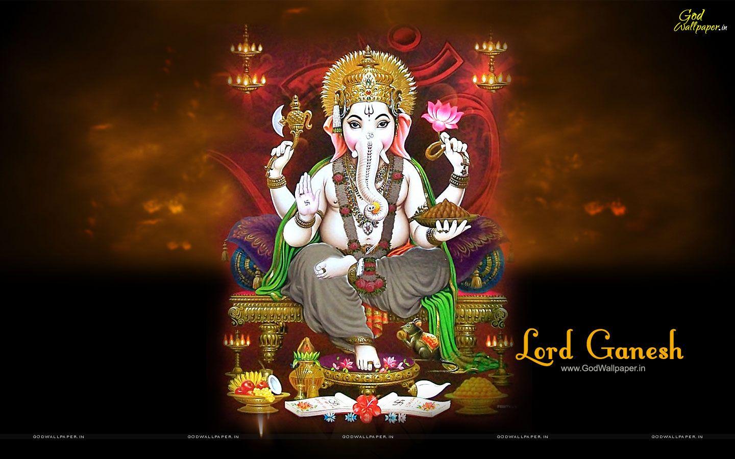 1440x900 High Definition Wallpaper Of Lord Ganesha For Your PC