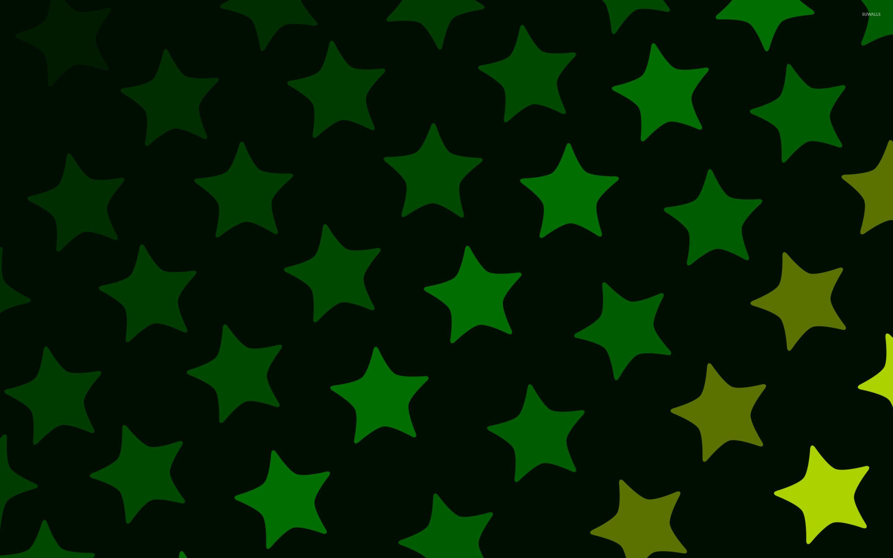 green and black stars