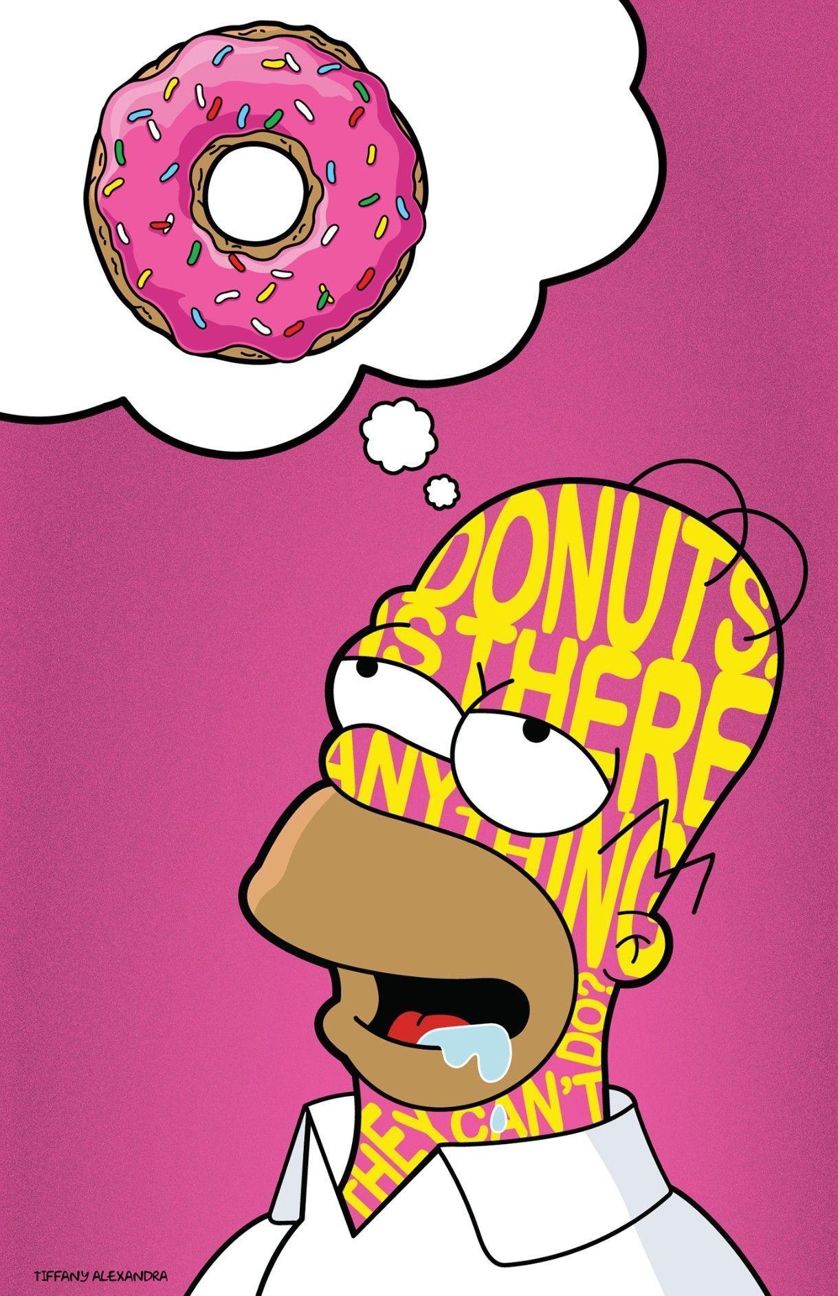 Simpsons Donut iPhone Wallpapers - Top Free Simpsons Donut iPhone ...