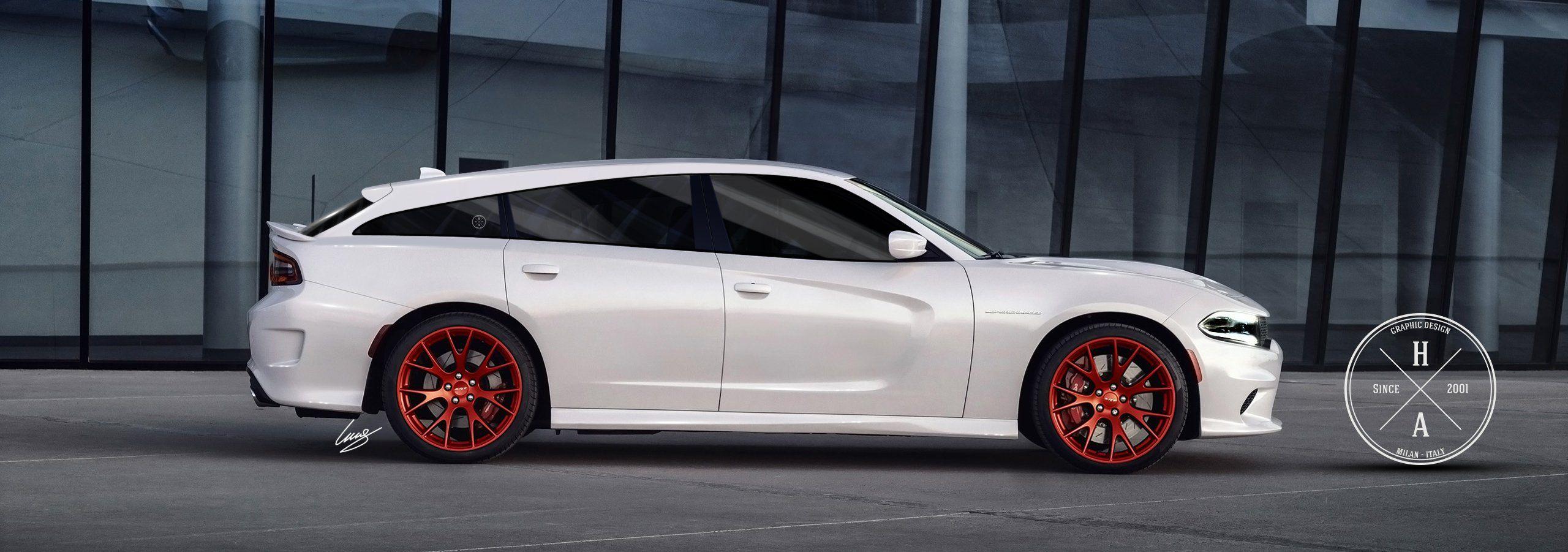 2560x901 Dodge Charger SRT Hellcat Shooting Brake wallpaperx901